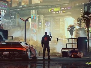 Automobile, Town, Cyberpunk 2077, Human, game