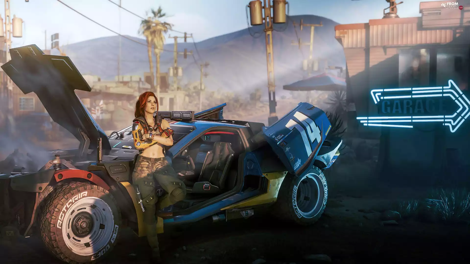 girl, garage, Cyberpunk 2077, Automobile, game