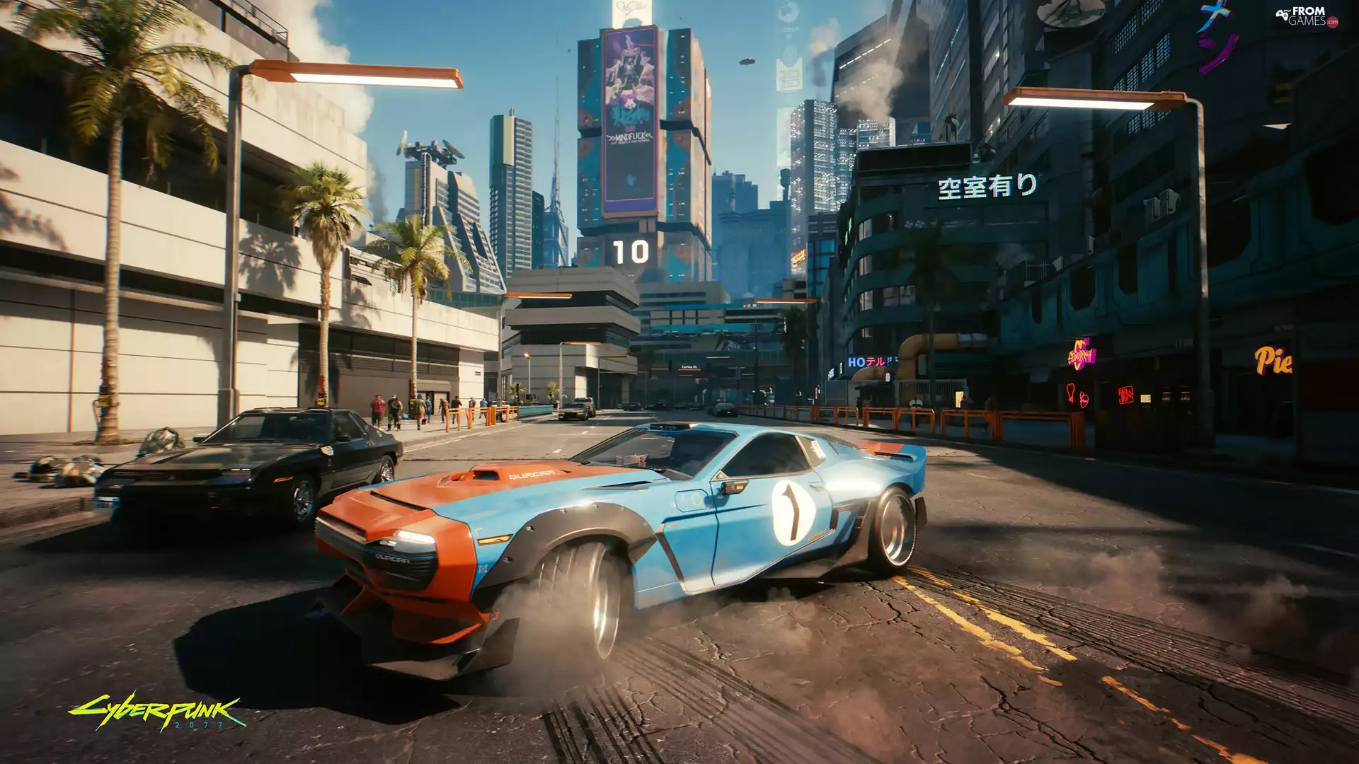 Street, race, Cyberpunk 2077, cars, game