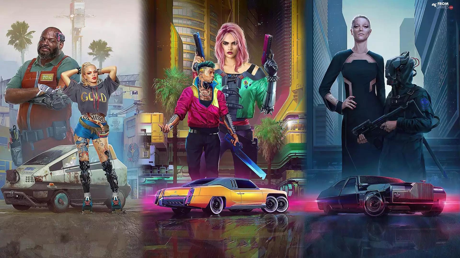 vehicles, poster, Cyberpunk 2077, Characters, game