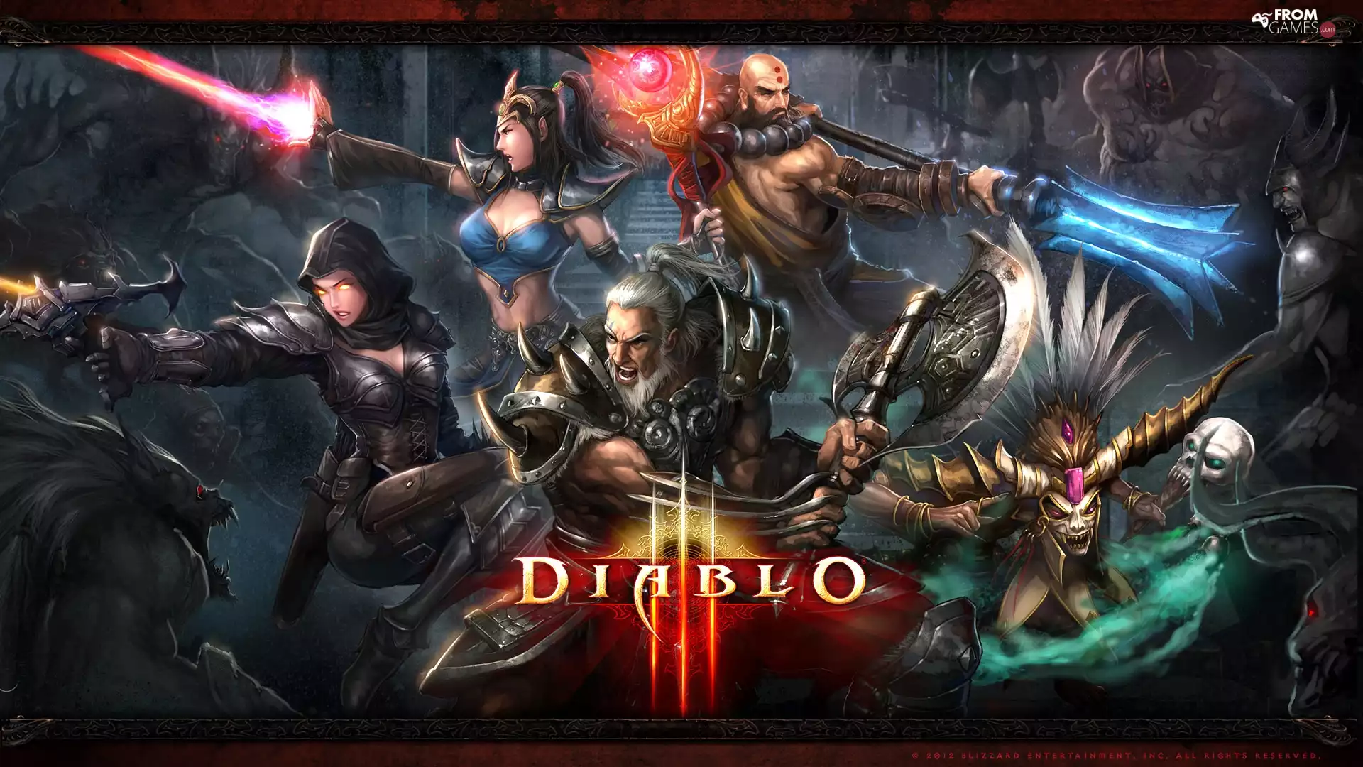 Diablo 3, DBZ, 3D, Games, warriors, graphics, 2D