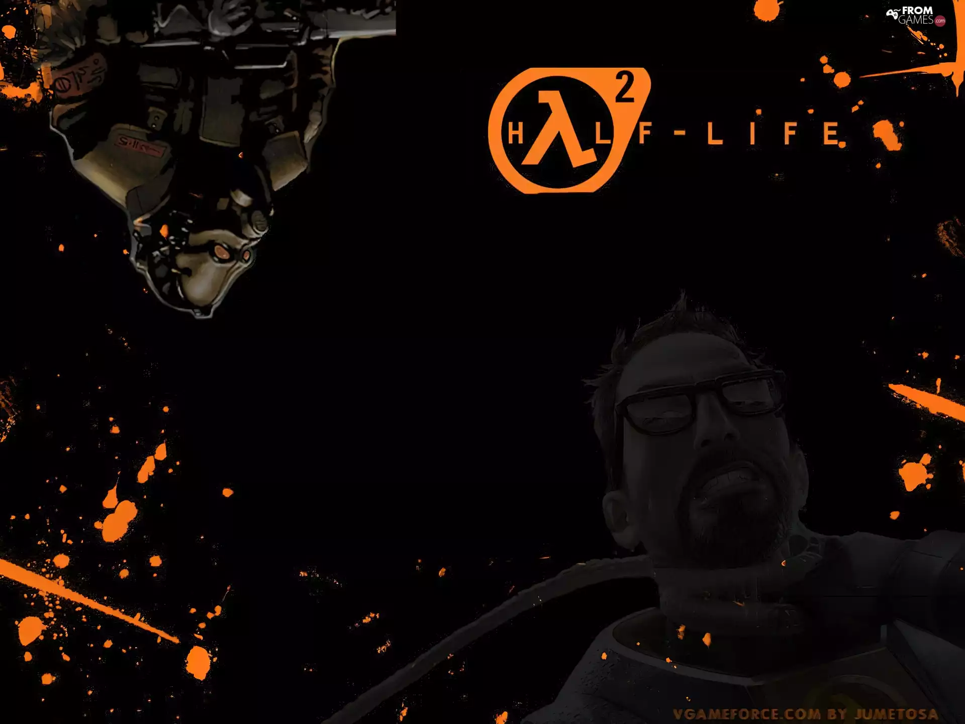 Half Life 2, a man, form, Glasses