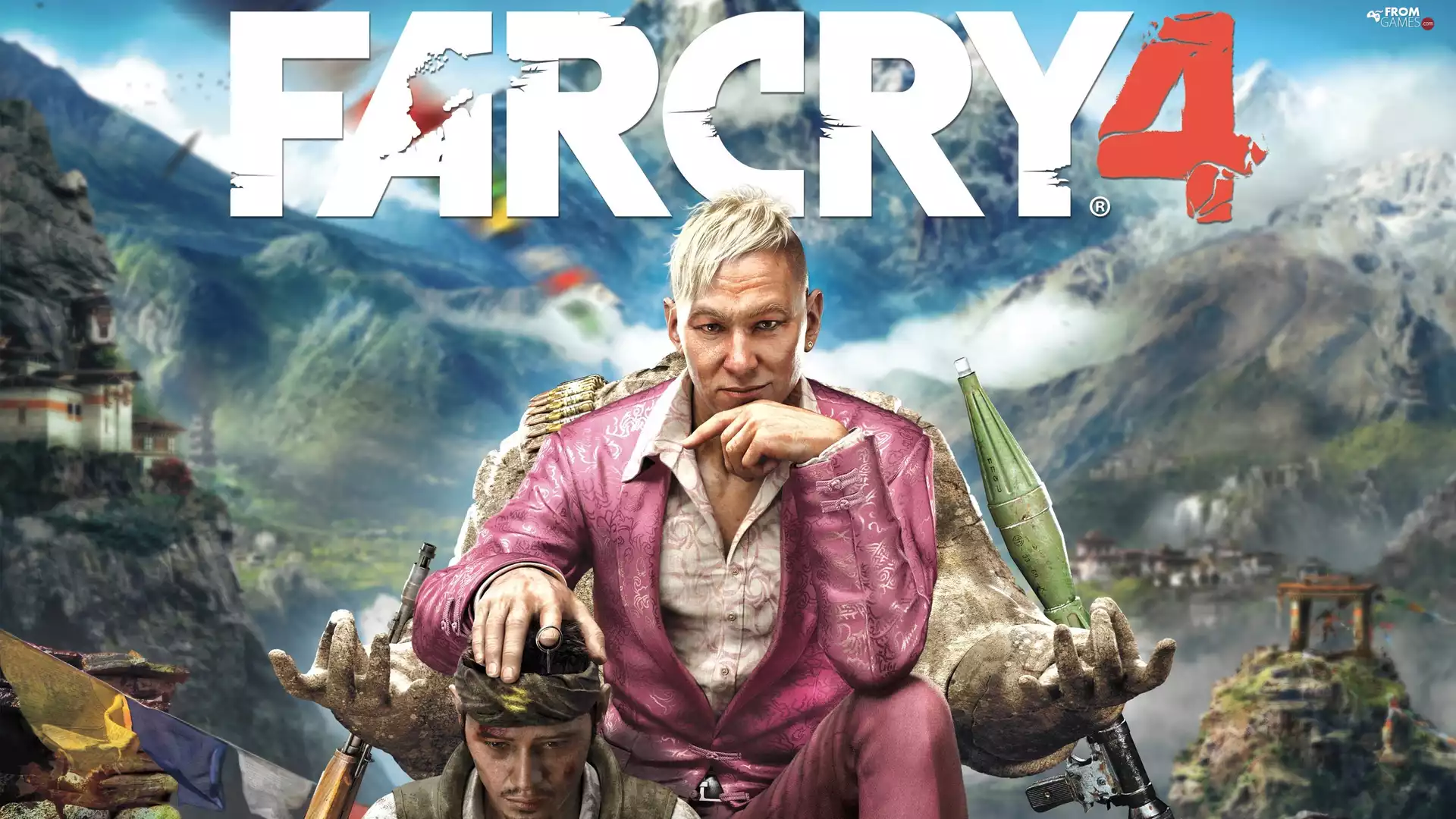 Far Cry 4, a man, text, game