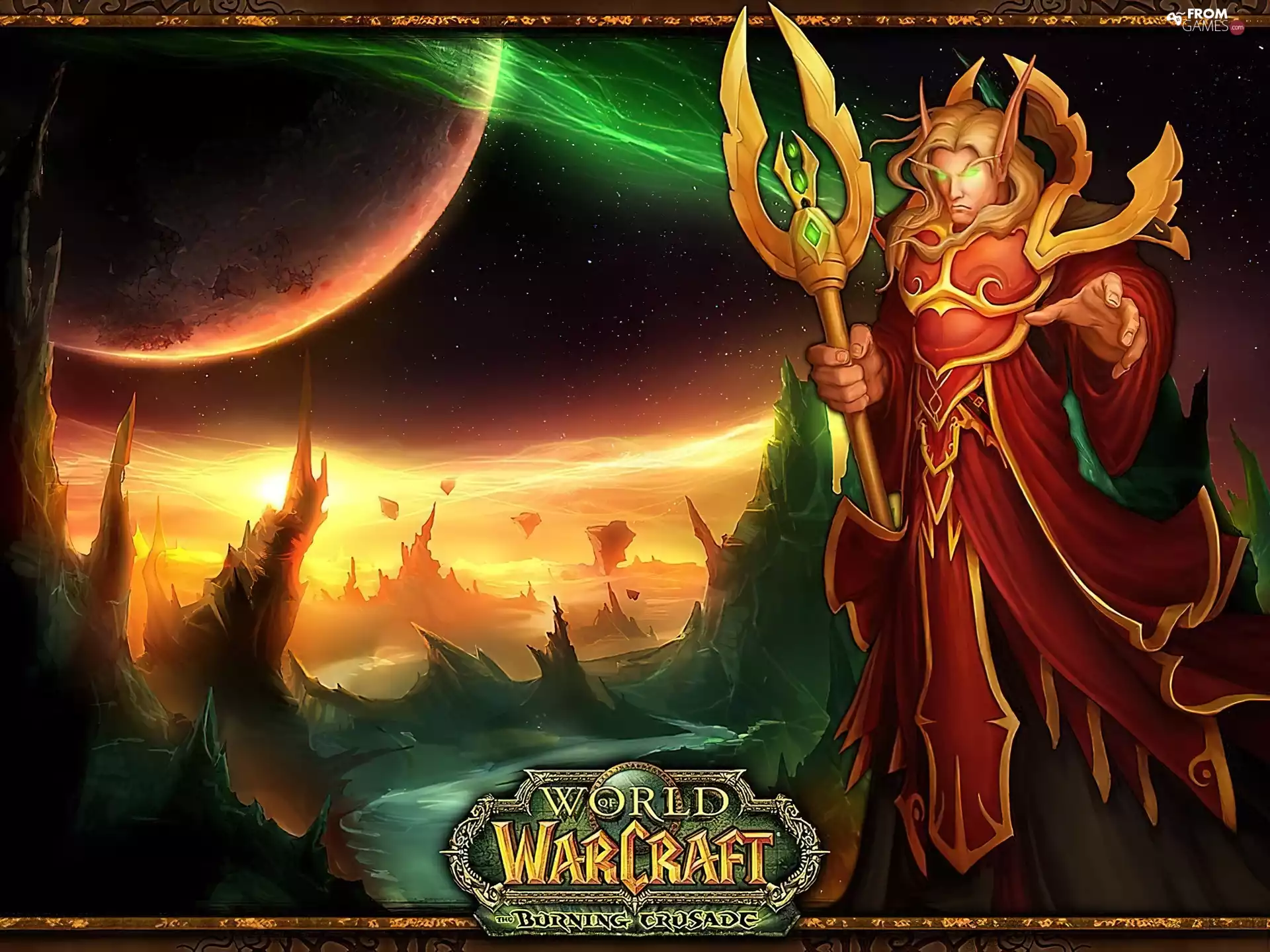 a man, elf, World Of Warcraft The Burning Crusade, fantasy