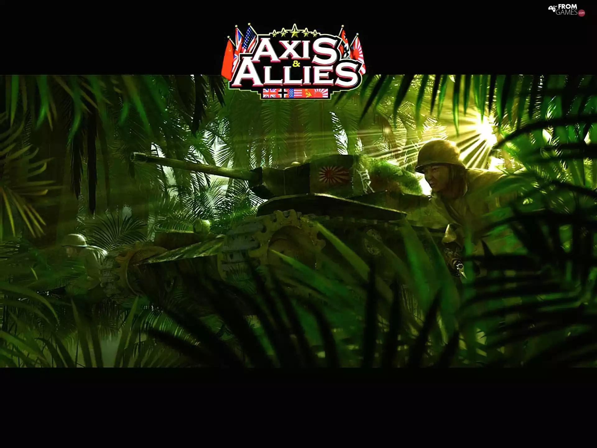 jungle, tank, Axis And Allies, soldier
