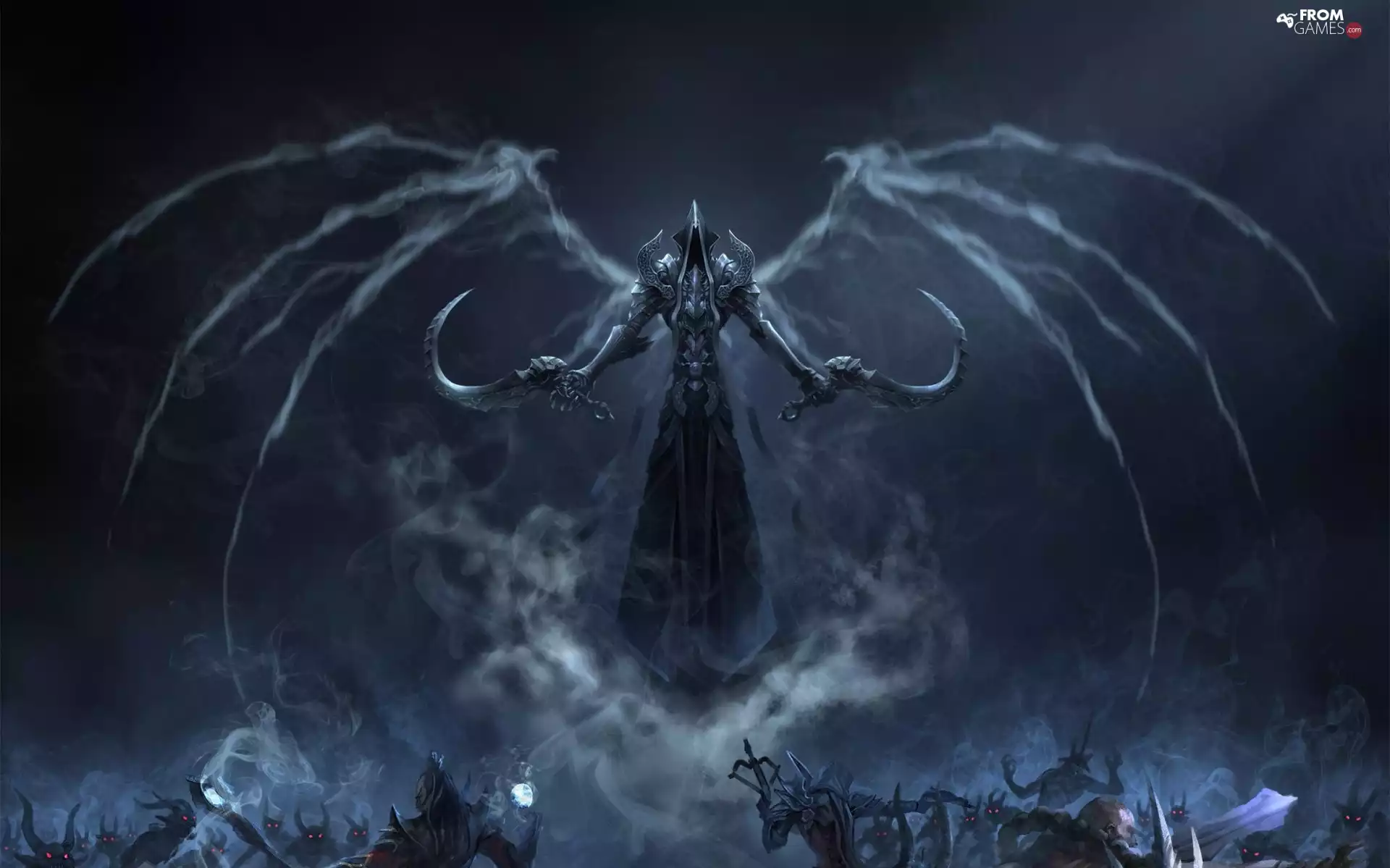 smoke, Diablo 3, angel, death, form