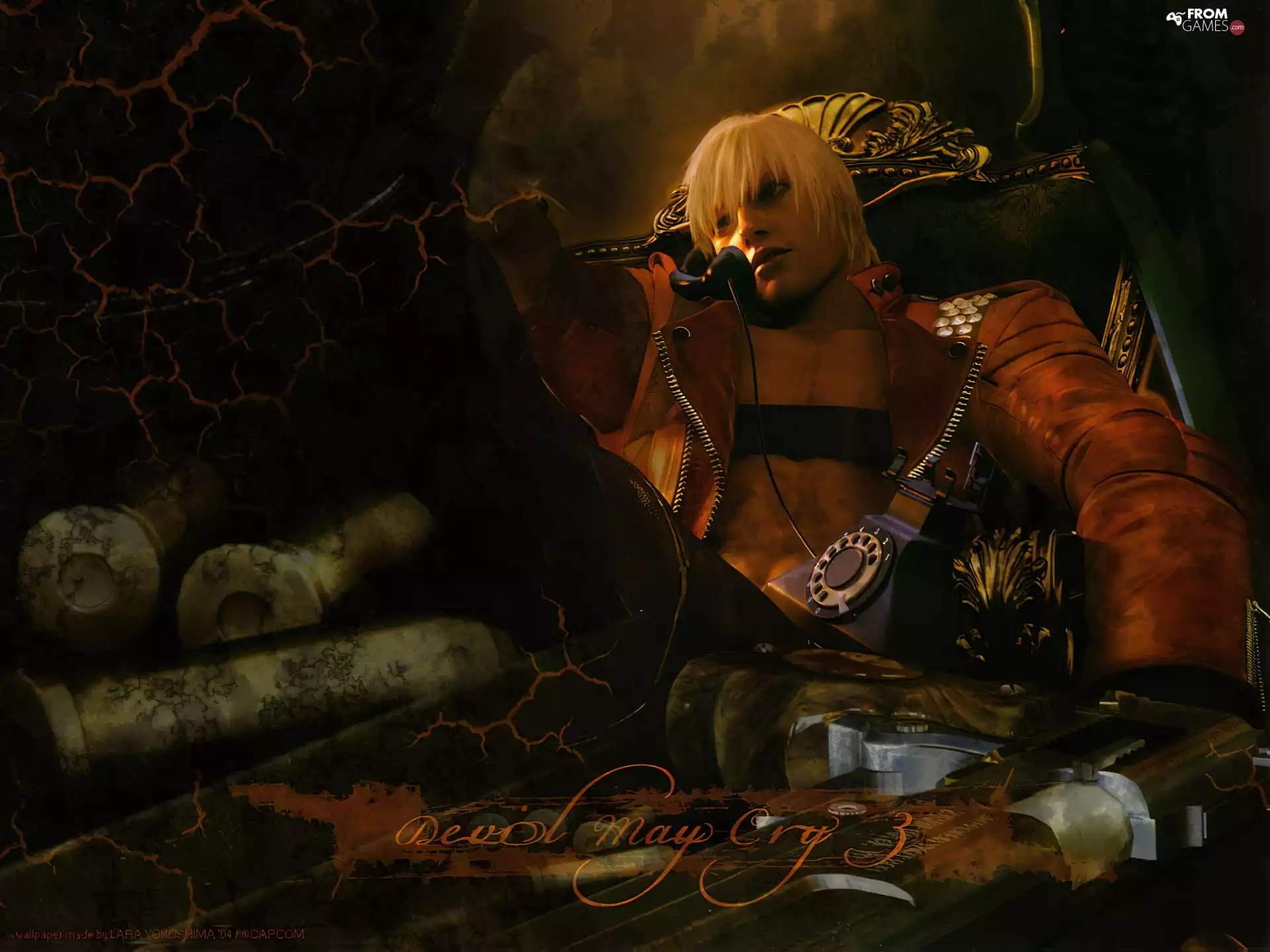 Devil May Cry, Armchair, Weapons, character man