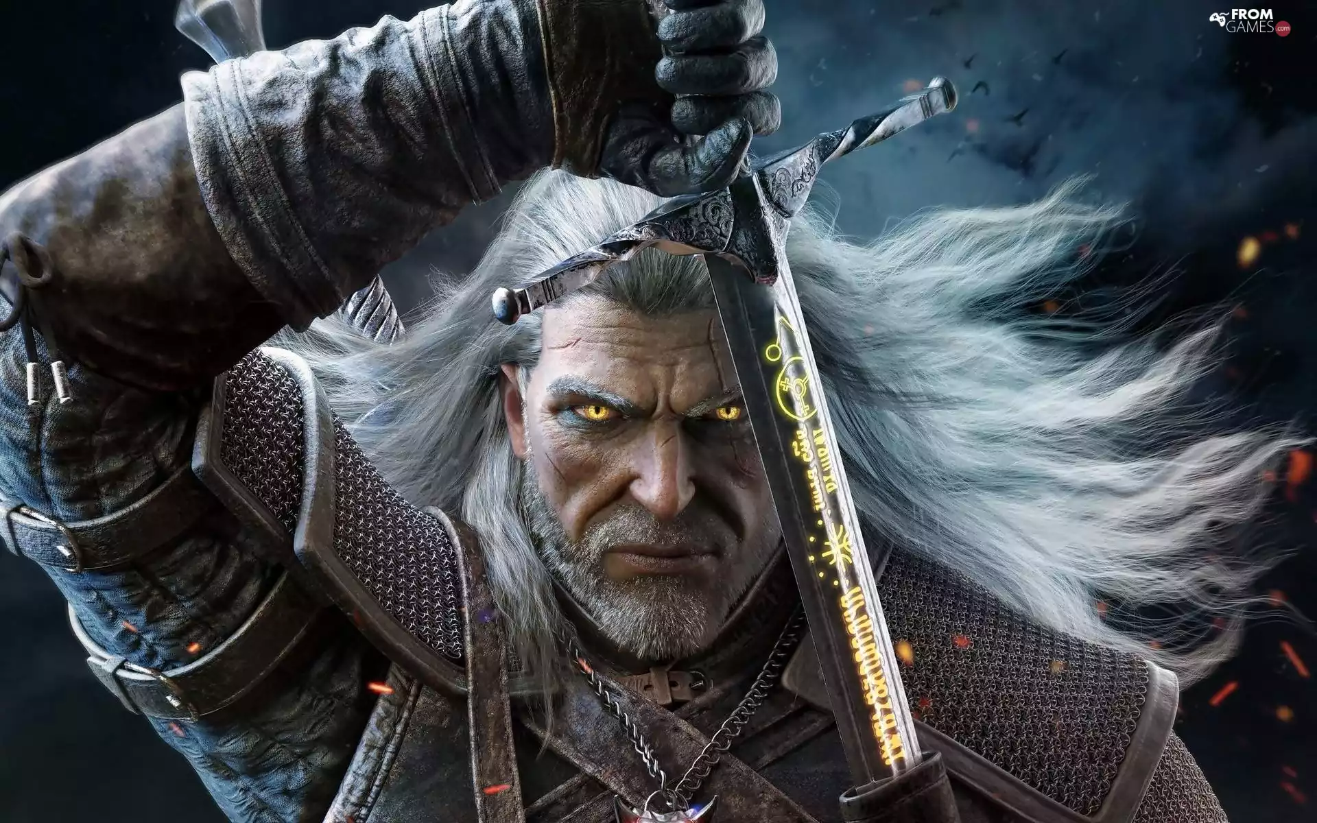 Armor, fighter, Wild Hunt, game, The Witcher 3, sword