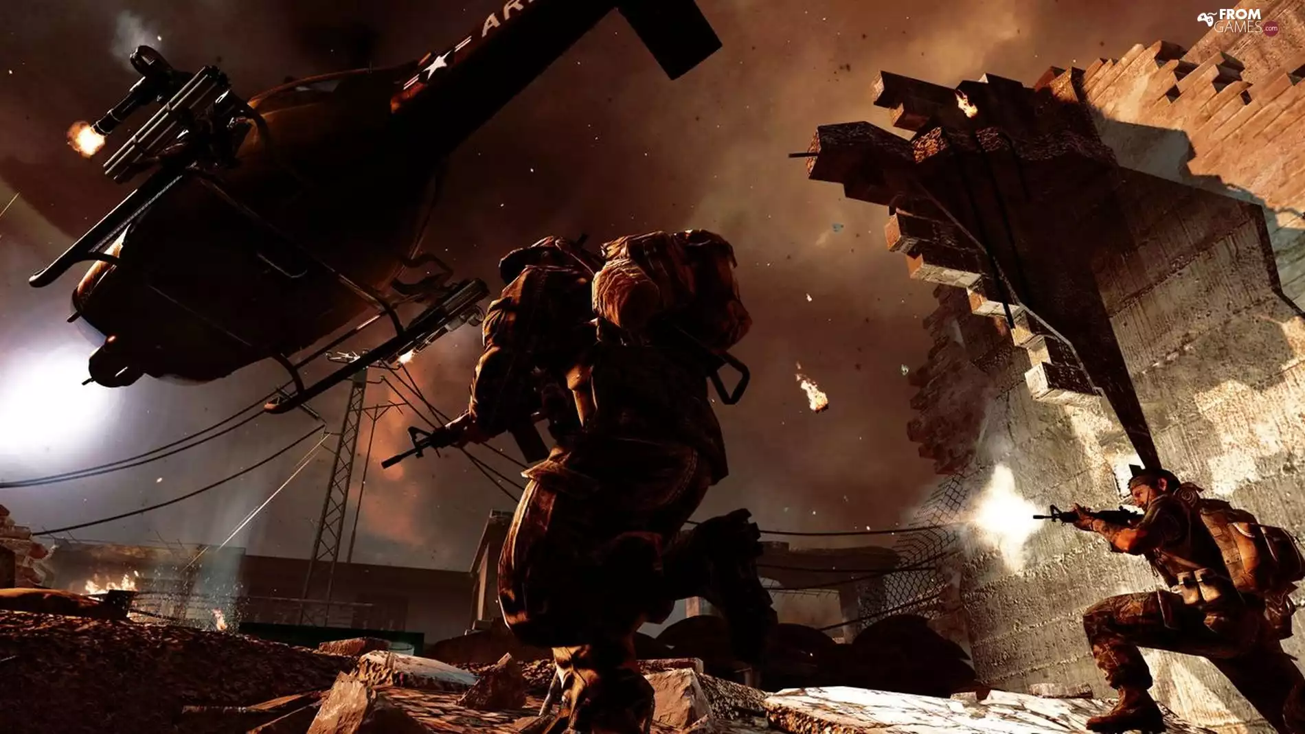 Call of Duty Black Ops, firing, town