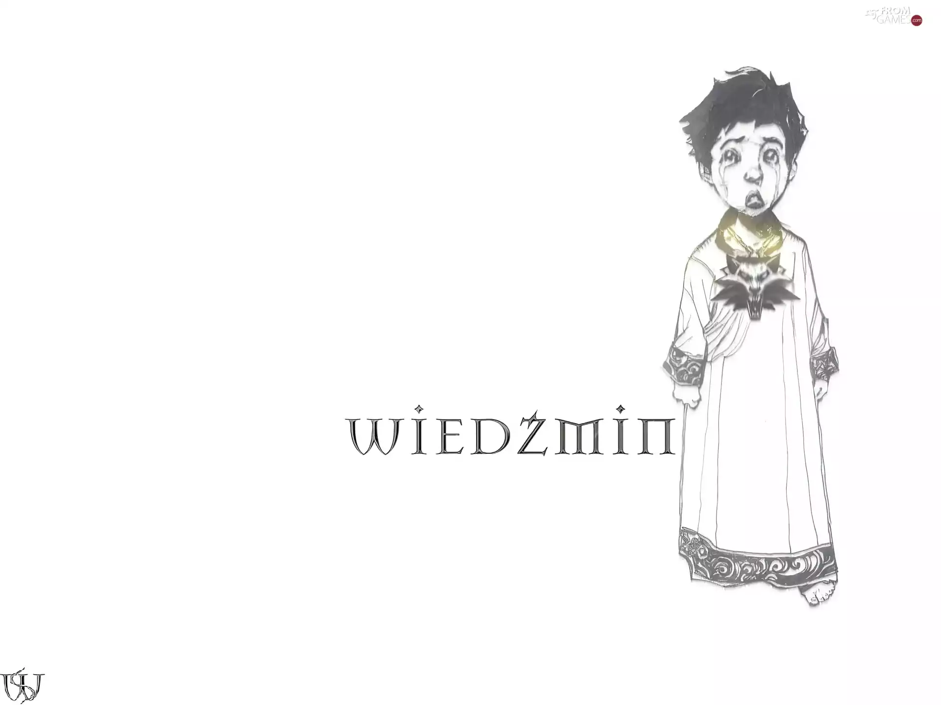 amulet, talisman, Drawing, boy, the witcher