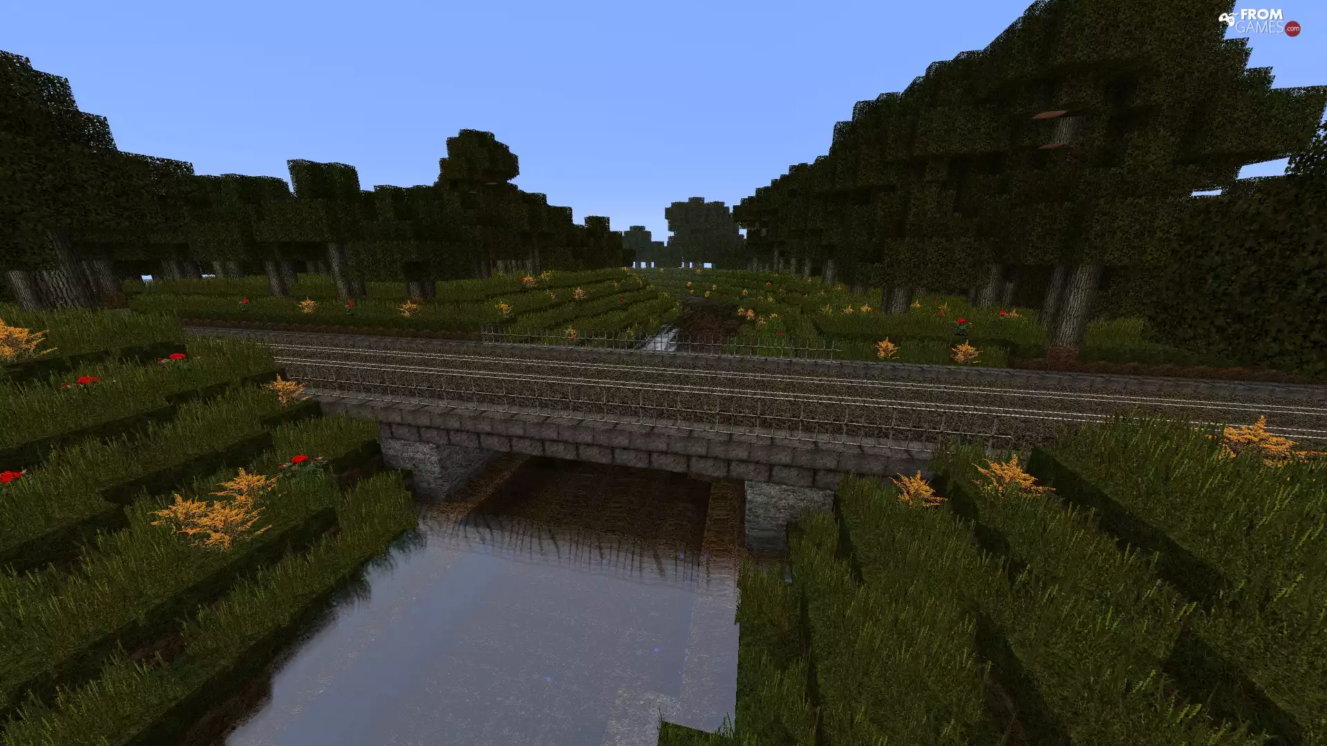bridge, Minecraft, River
