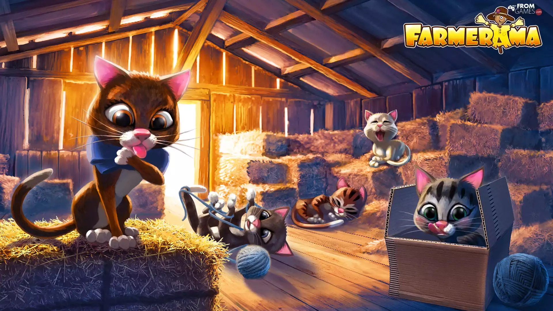 cats, Barn, box, Hay, wool, Farmerama, game, Bundles