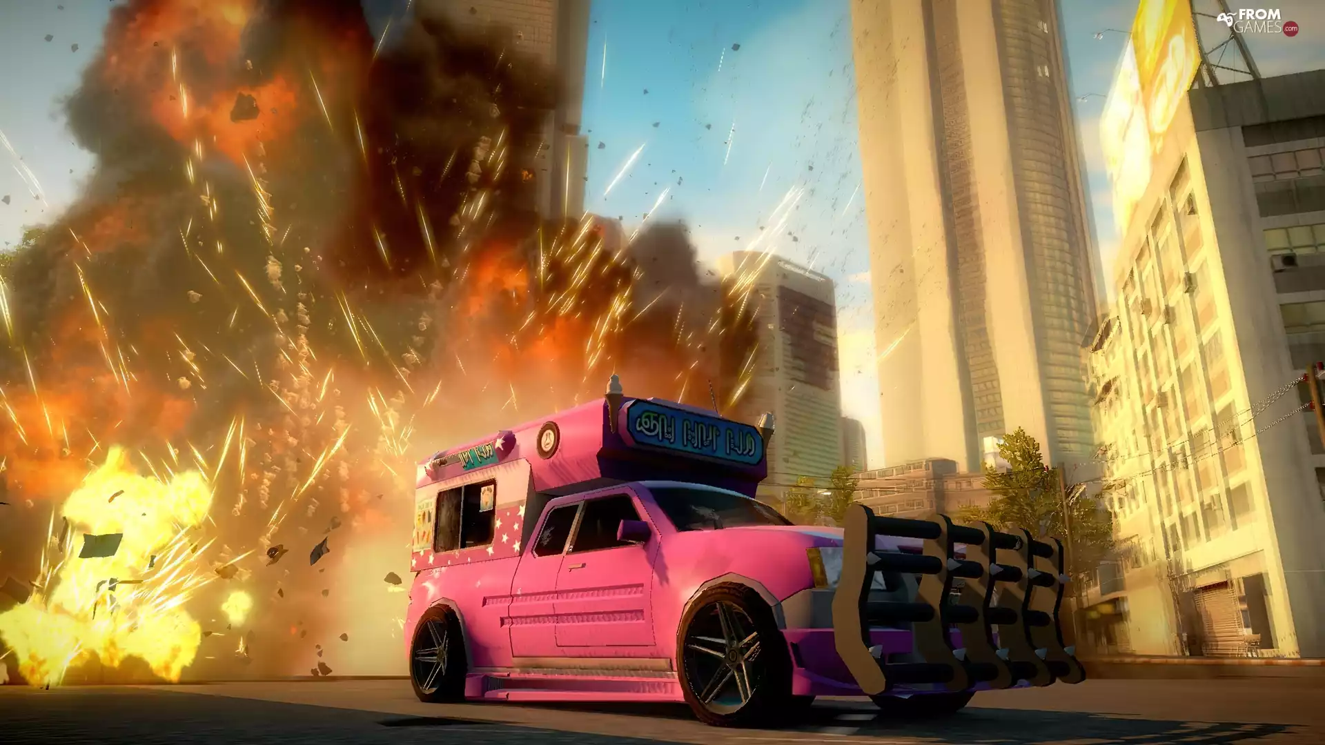 Just Cause, Pink, Automobile, Town