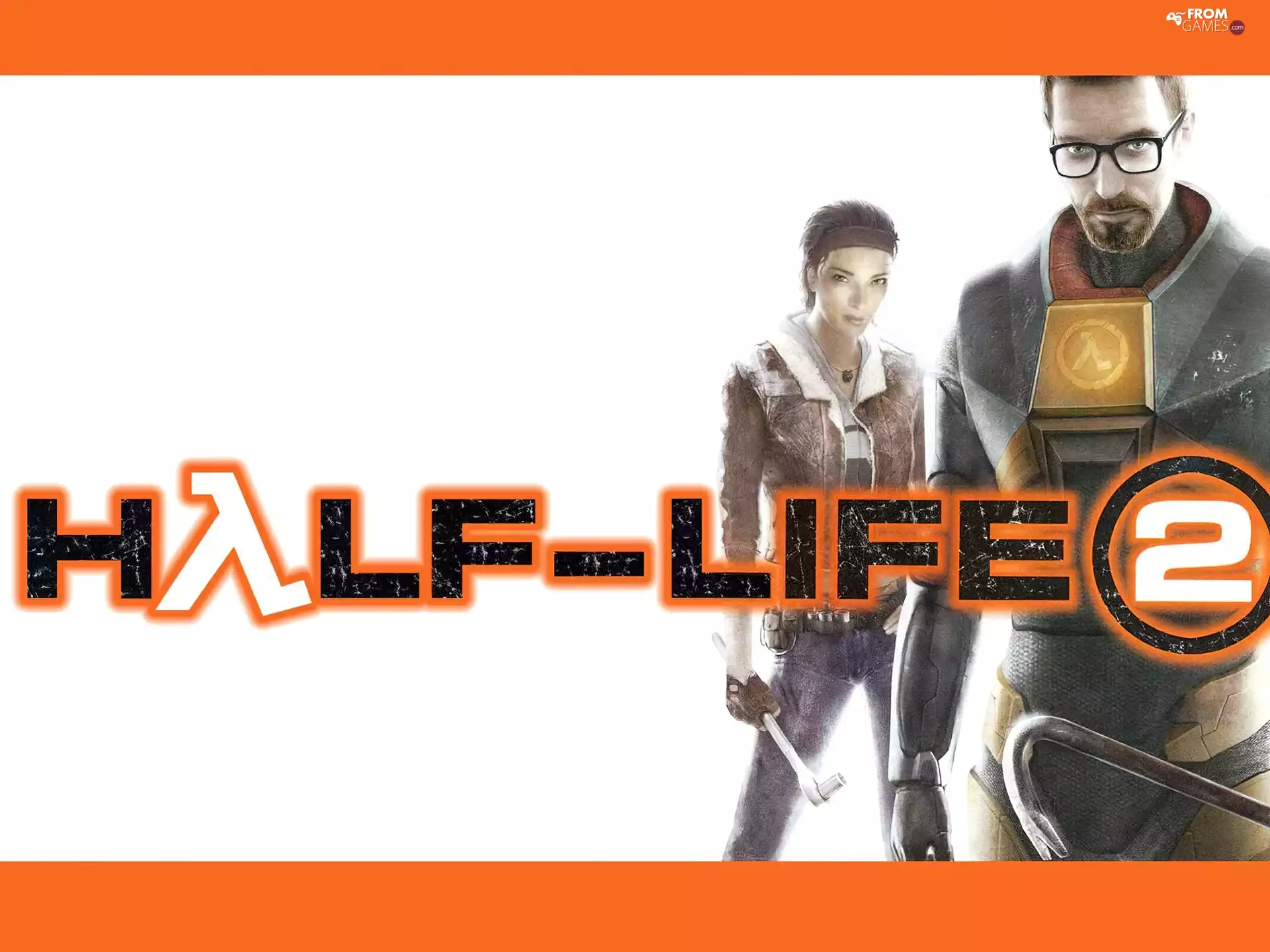 logo, Half Life 2, Women, a man, Characters