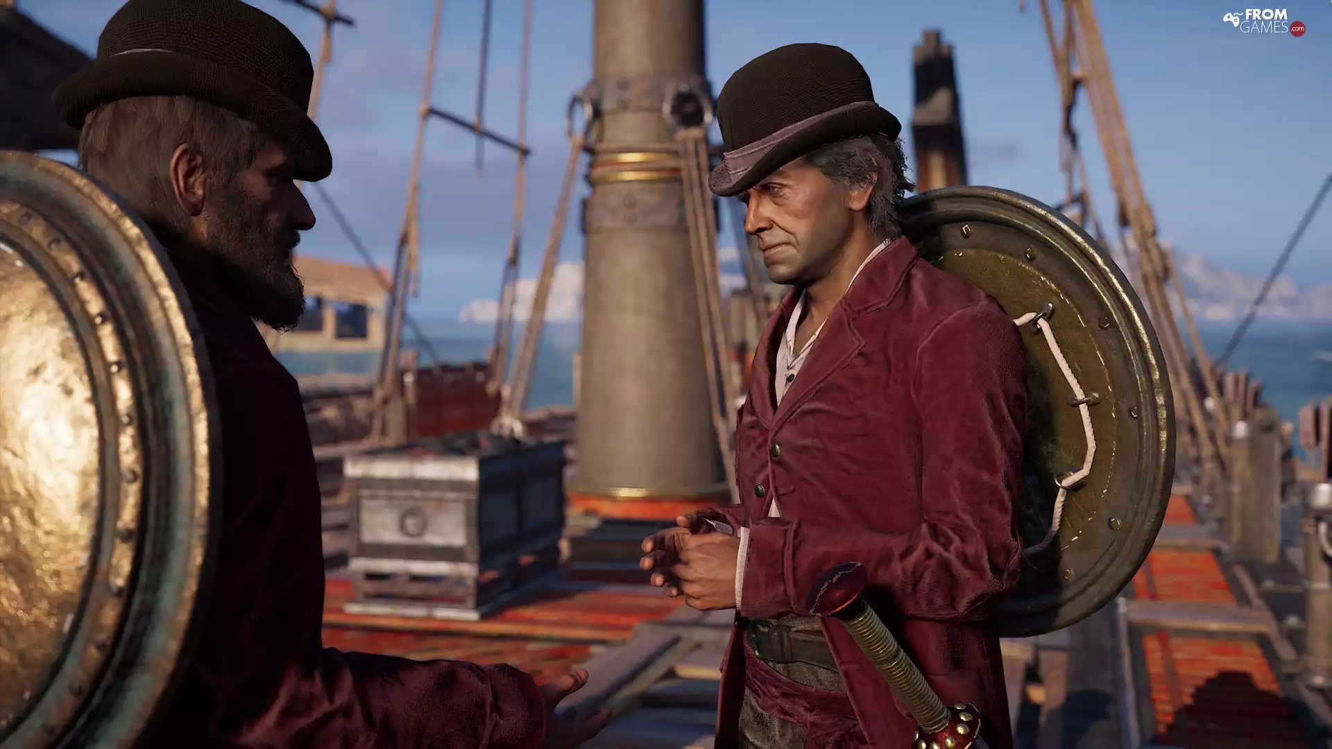 Ship, game, Assassins Creed Odyssey, Characters