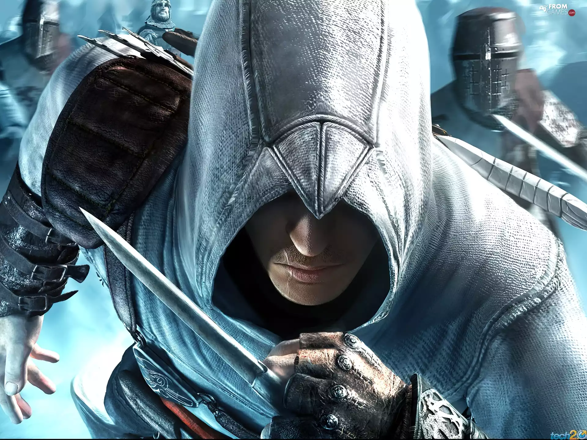 form, dagger, Assassins Creed, a man