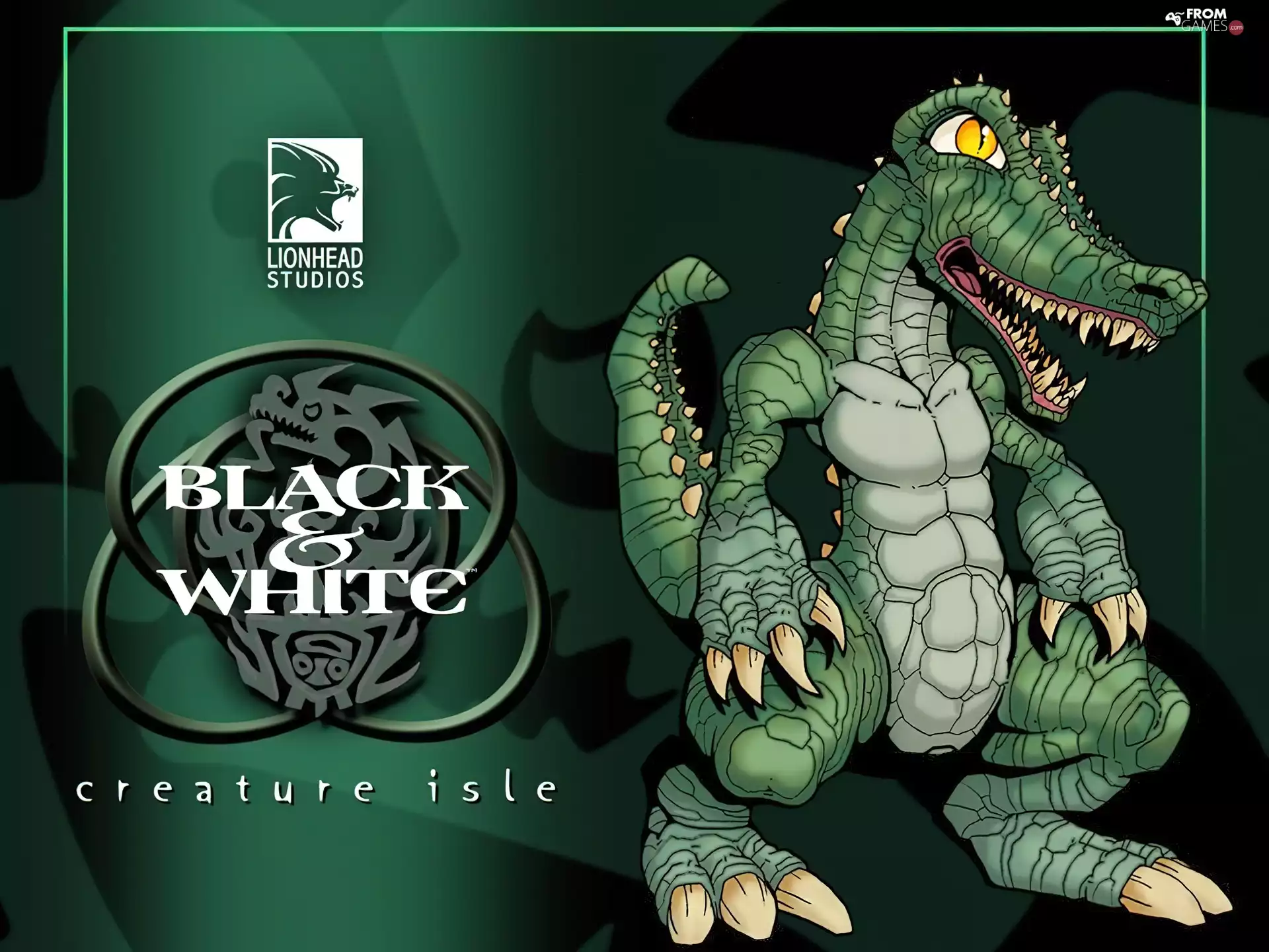 logo, Creature Isle, Crocodile