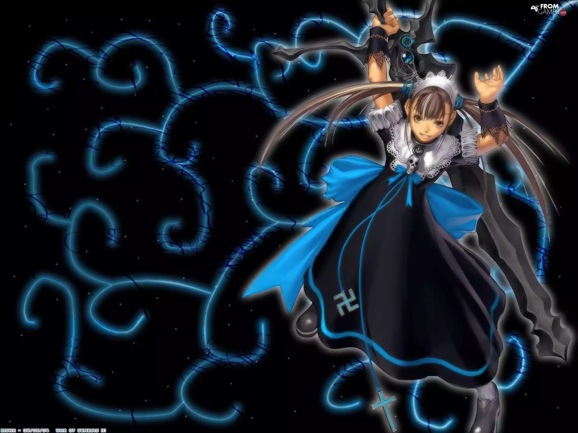 Cross, skull, Women, form, The War Of Genesis 3, swastika