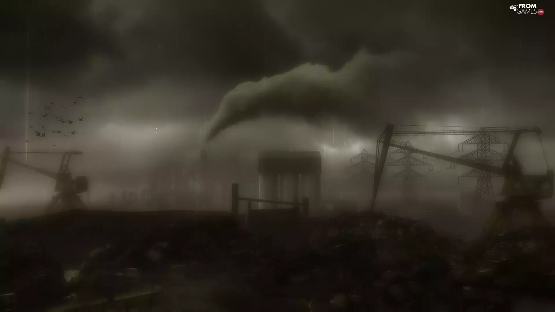 scenery, Heavy Rain, Dark