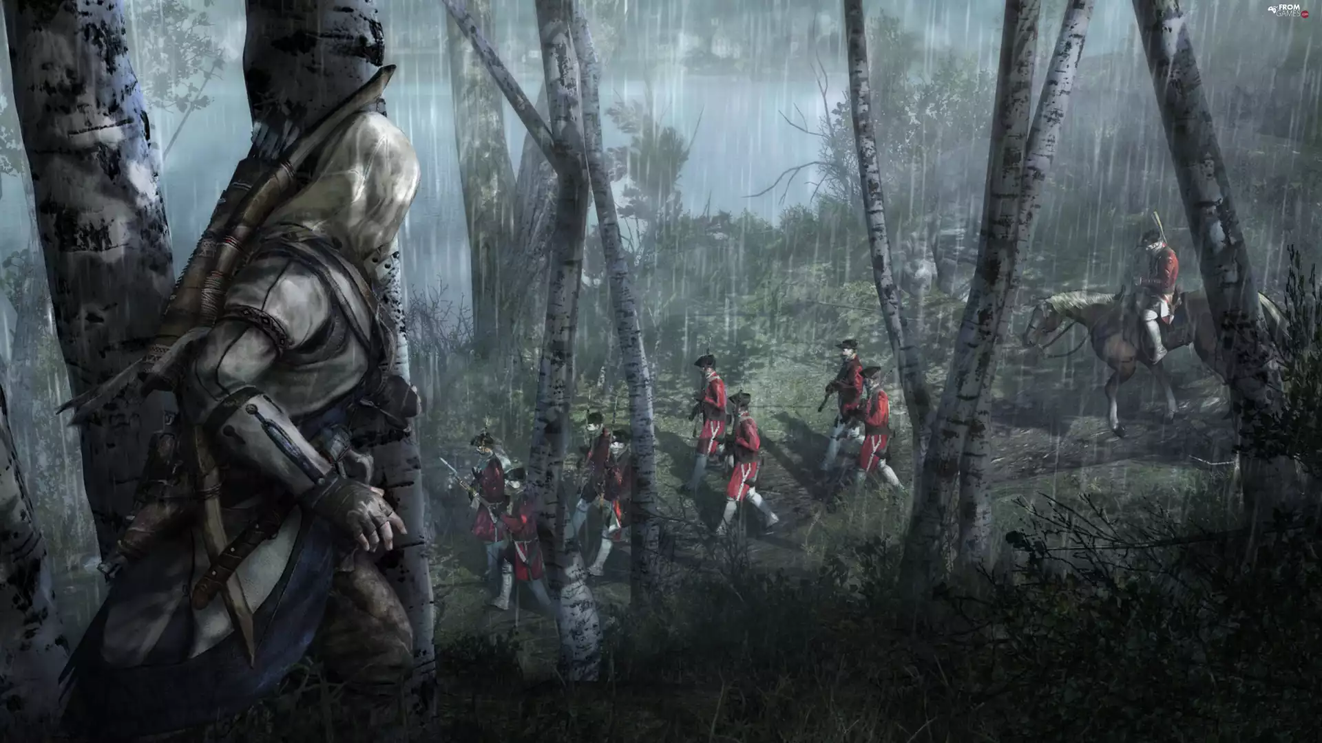 British, Rain, ambush, department, Assassin Creed 3