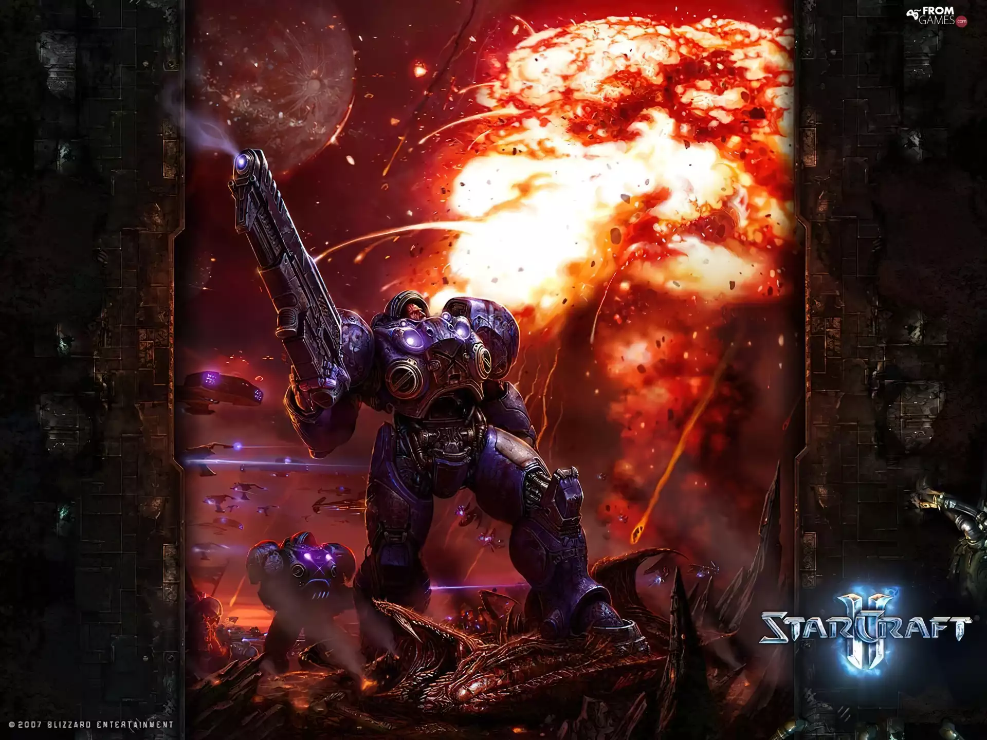 form, explosion, Starcraft 2, Robot