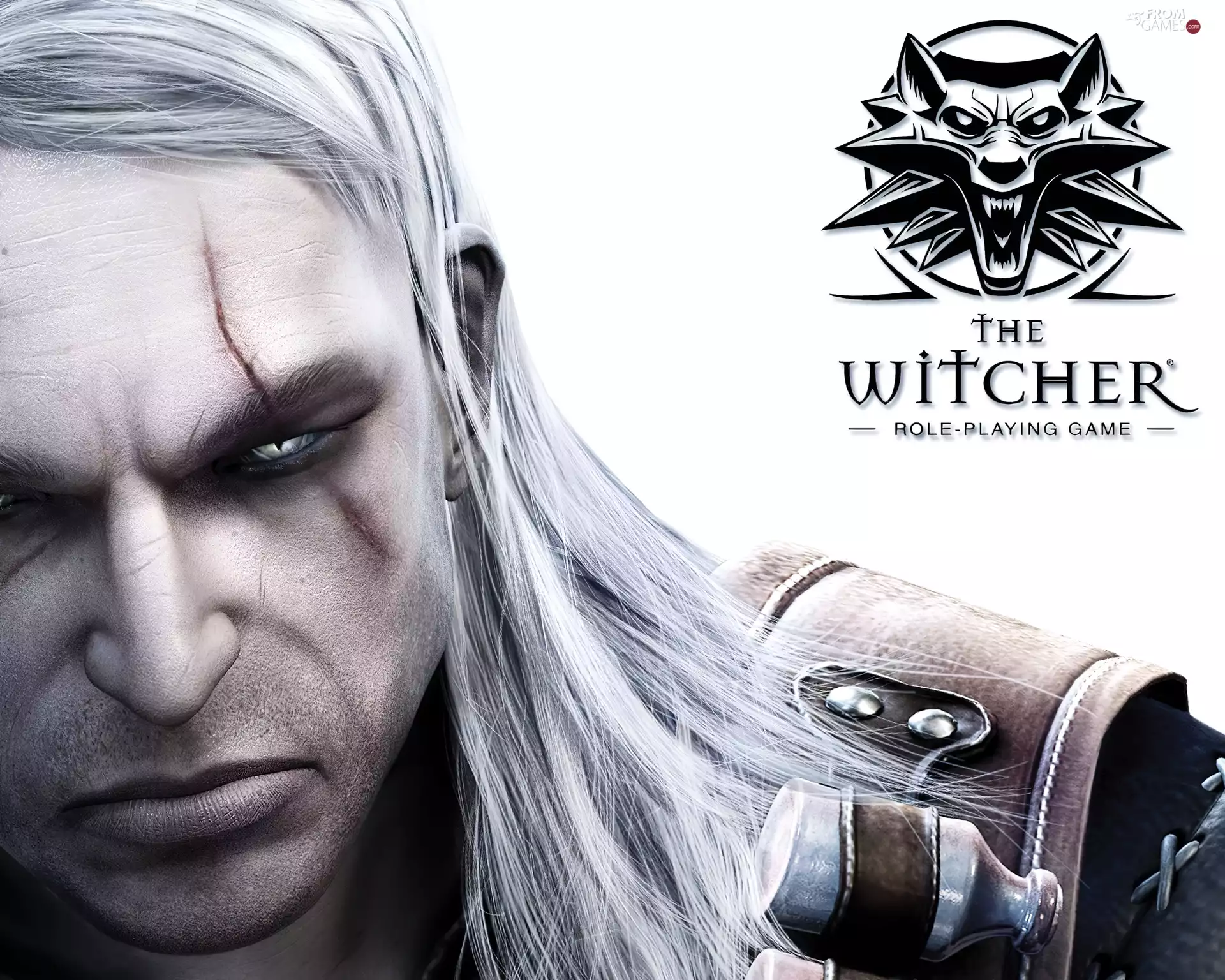 the witcher, amulet, face, a man
