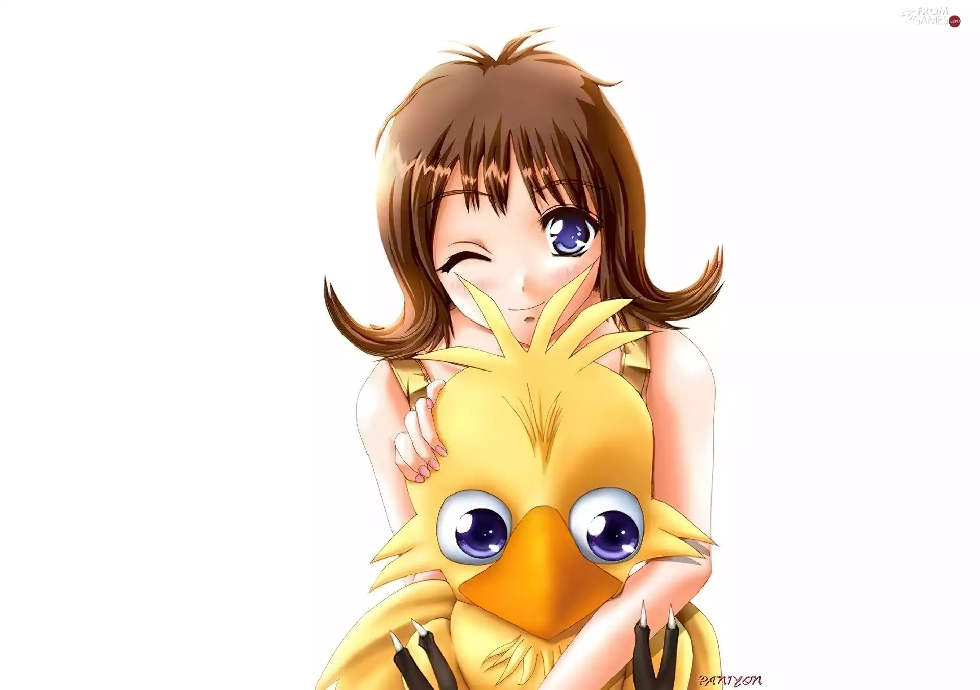 Final Fantasy, duck, Women, form