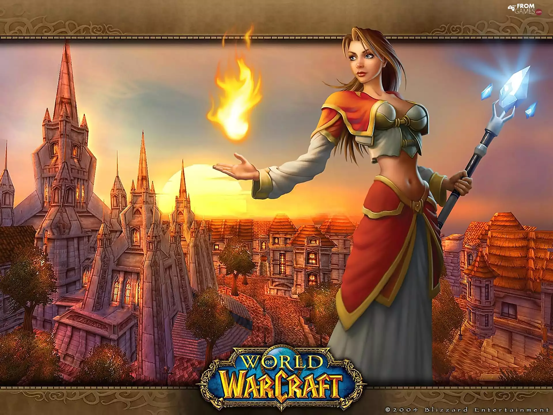 World of Warcraft, fantasy, Big Fire, Women