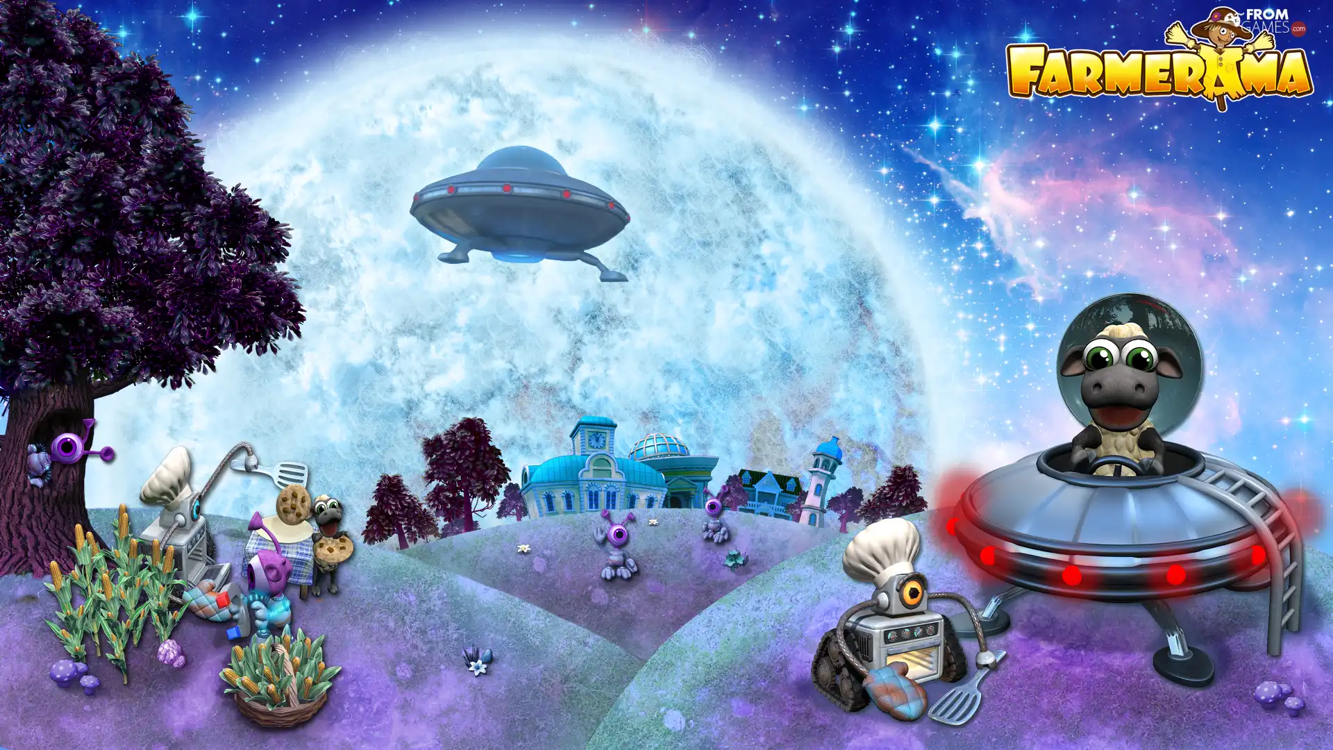 game, ufo, sheep, Farmerama