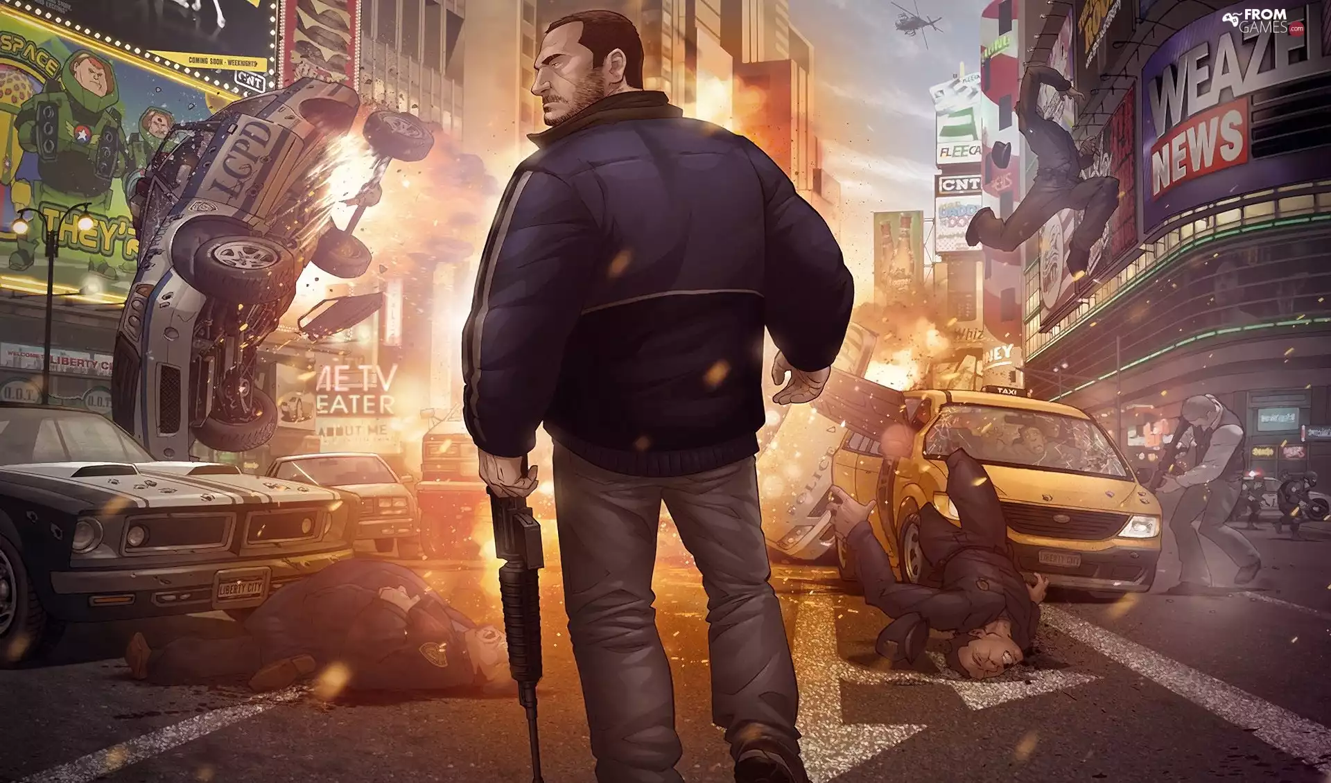 cars, Characters, Street, Fight, Gta IV