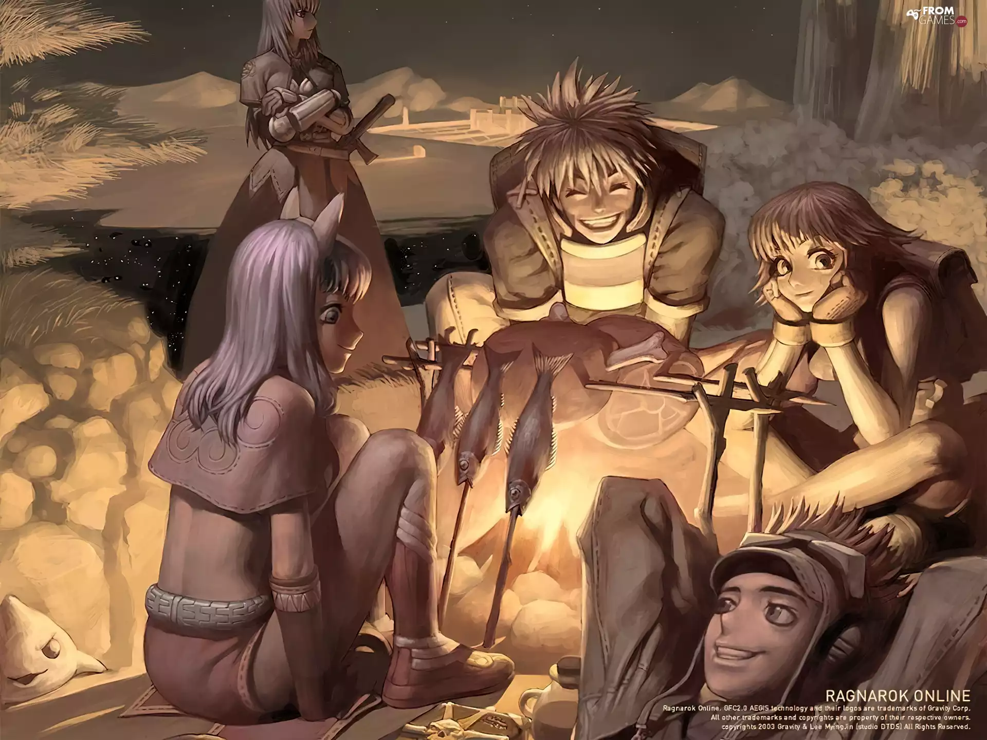 Ragnarok, fire, People, fish