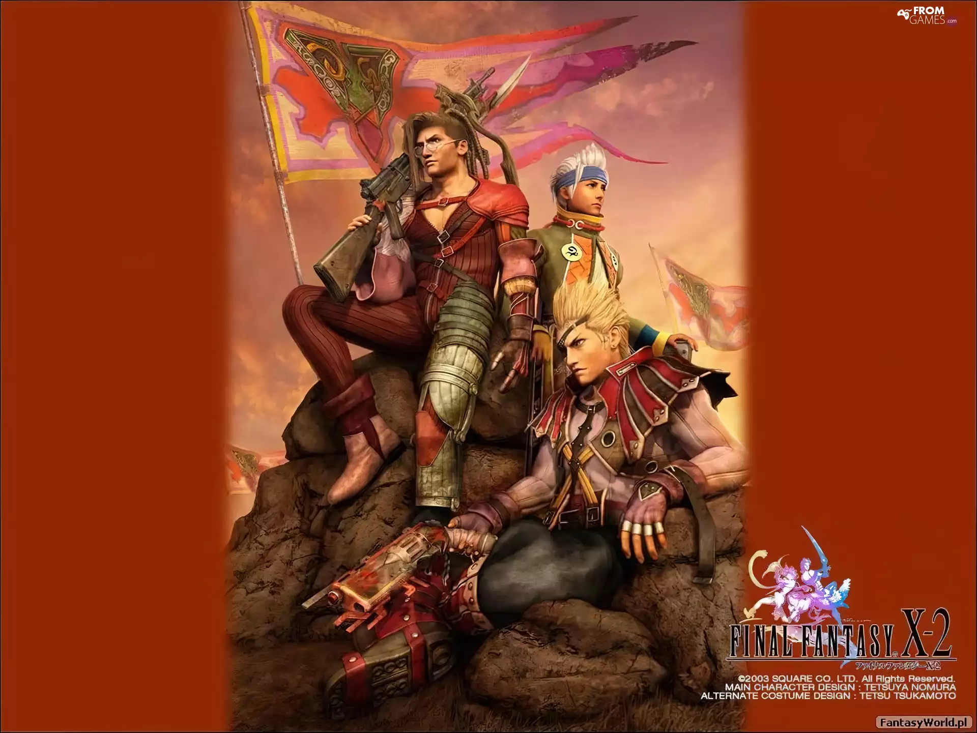 Rocks, Final Fantasy, flag, Weapons, pennon, Characters