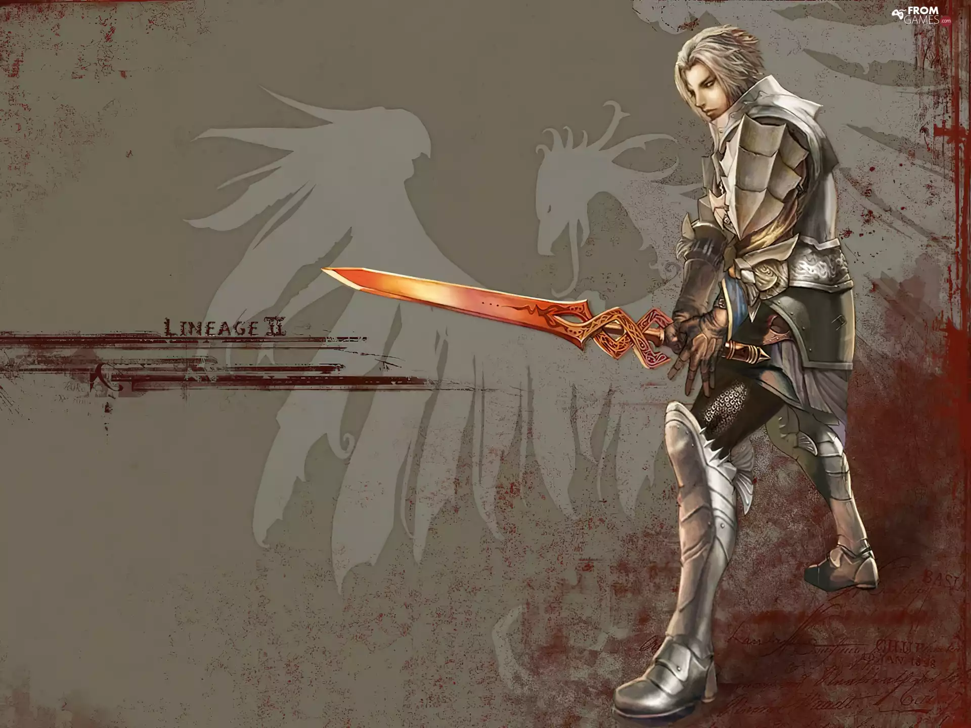 fighter, Lineage 2, form, a man, sword