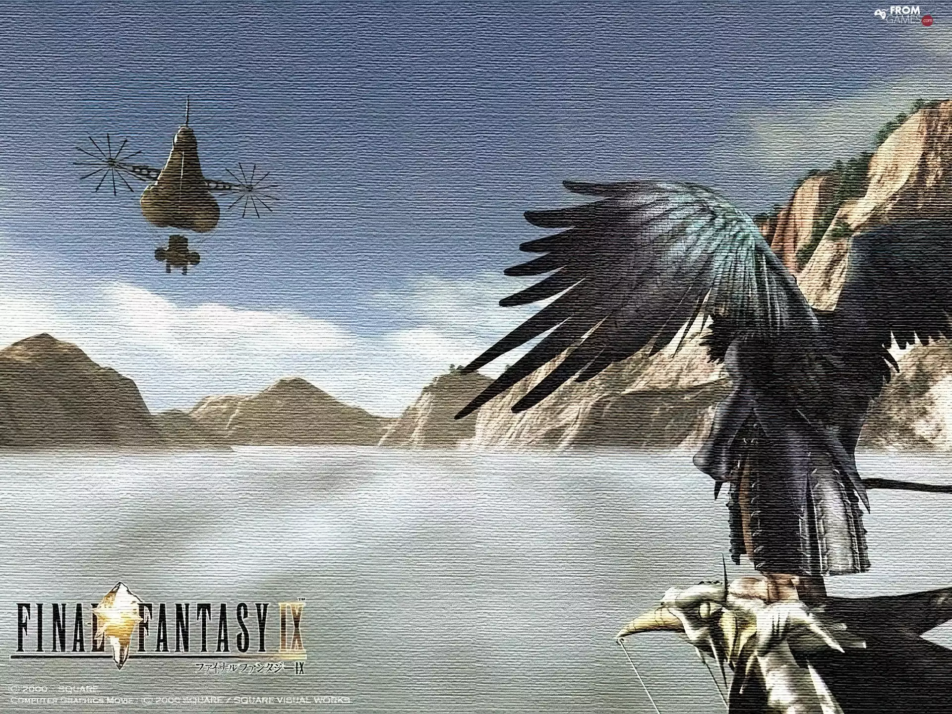 wings, Final Fantasy, form, Bird, Mountains
