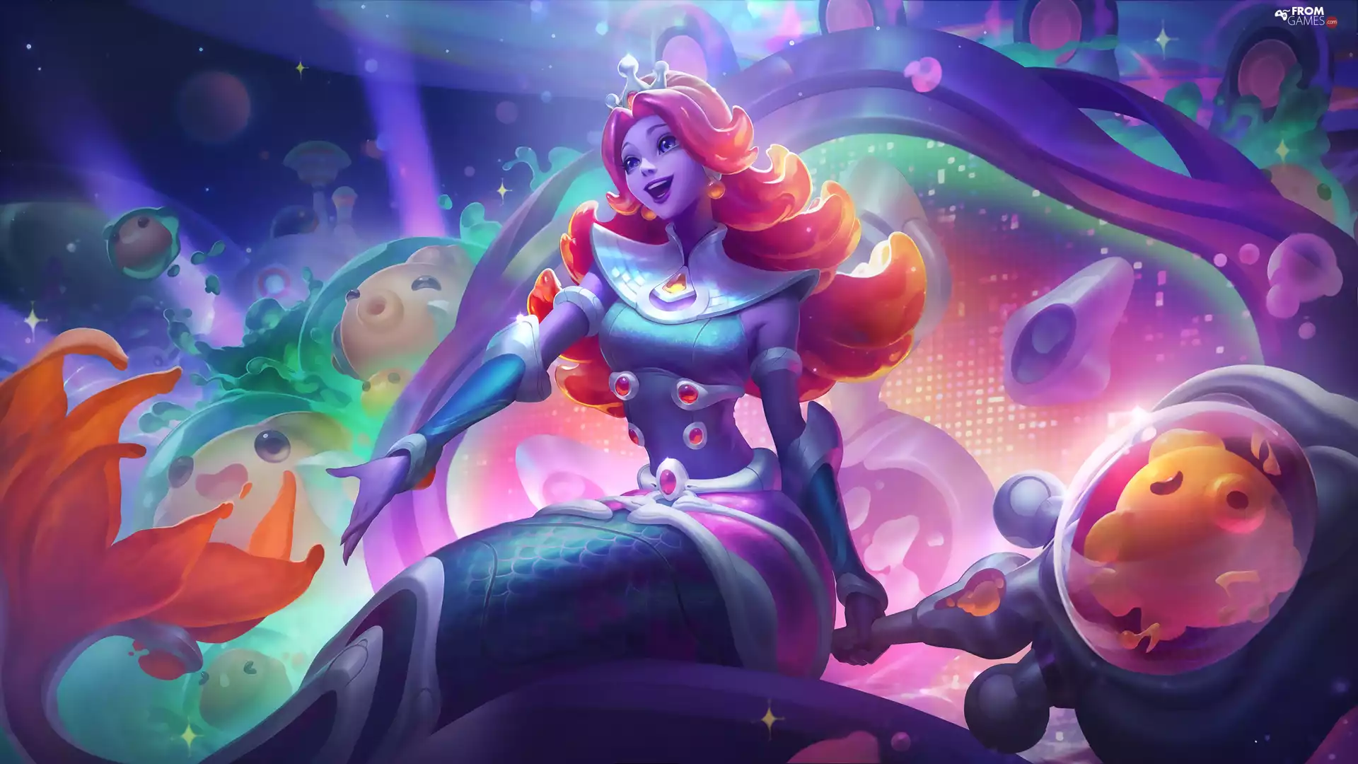 nami, League Of Legends, fish, deep, mermaid, form
