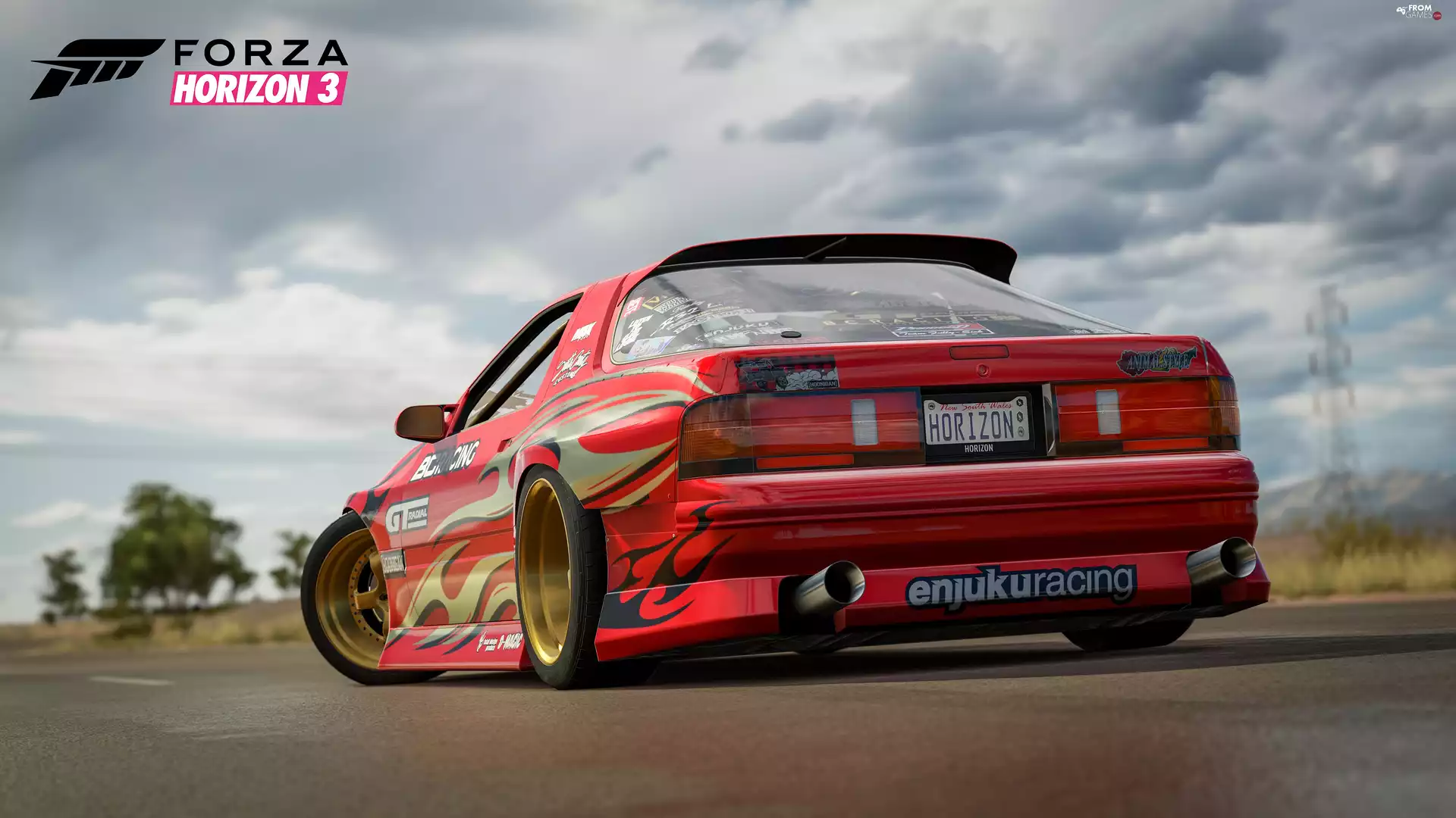 game, Automobile, Red, Forza Horizon 3