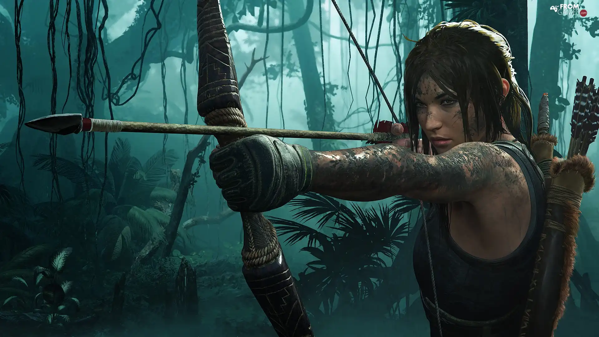 game, Shadow of the Tomb Raider, Bow, jungle, Lara Croft