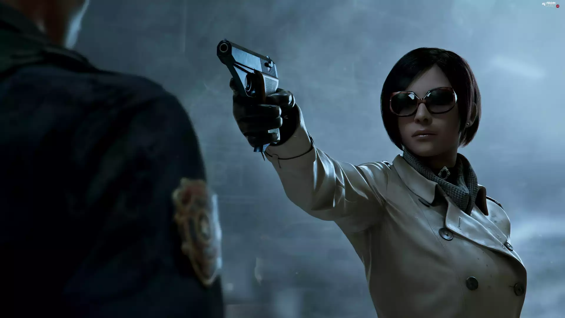 Resident Evil 2, Glasses, Gun, Ada Wong