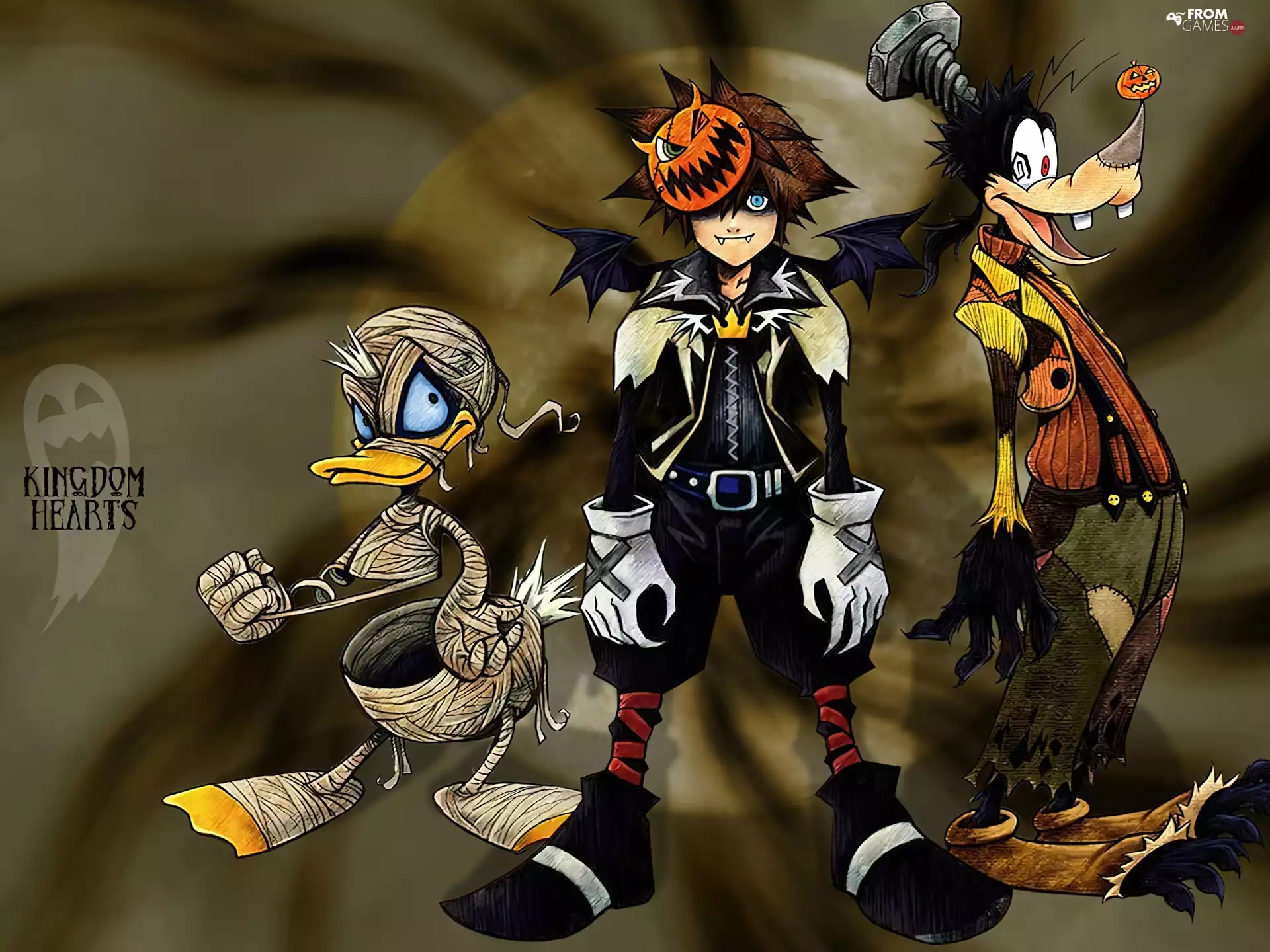 donald, Kingdom Hearts, goofy, halloween, duck, form