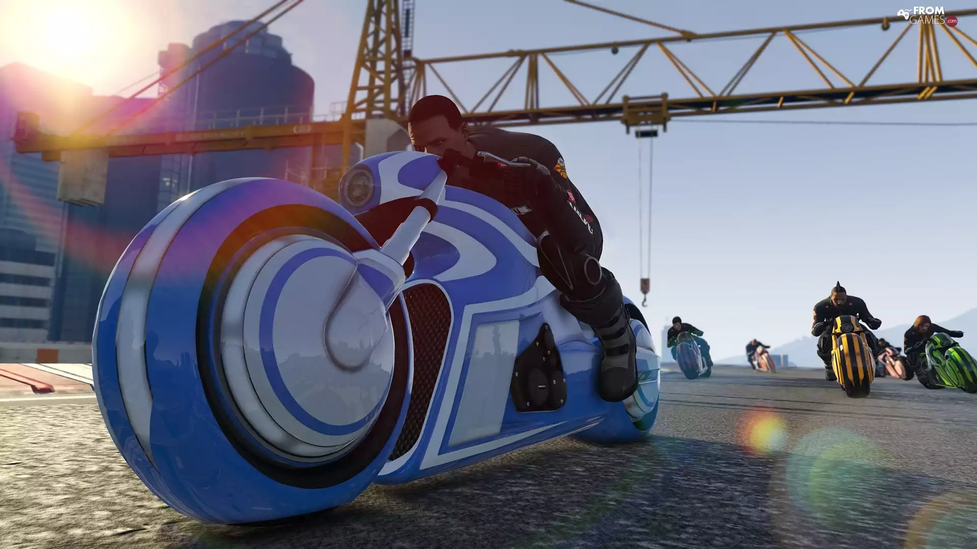 Grand Theft Auto V, GTA 5, Motorcycles, game, race
