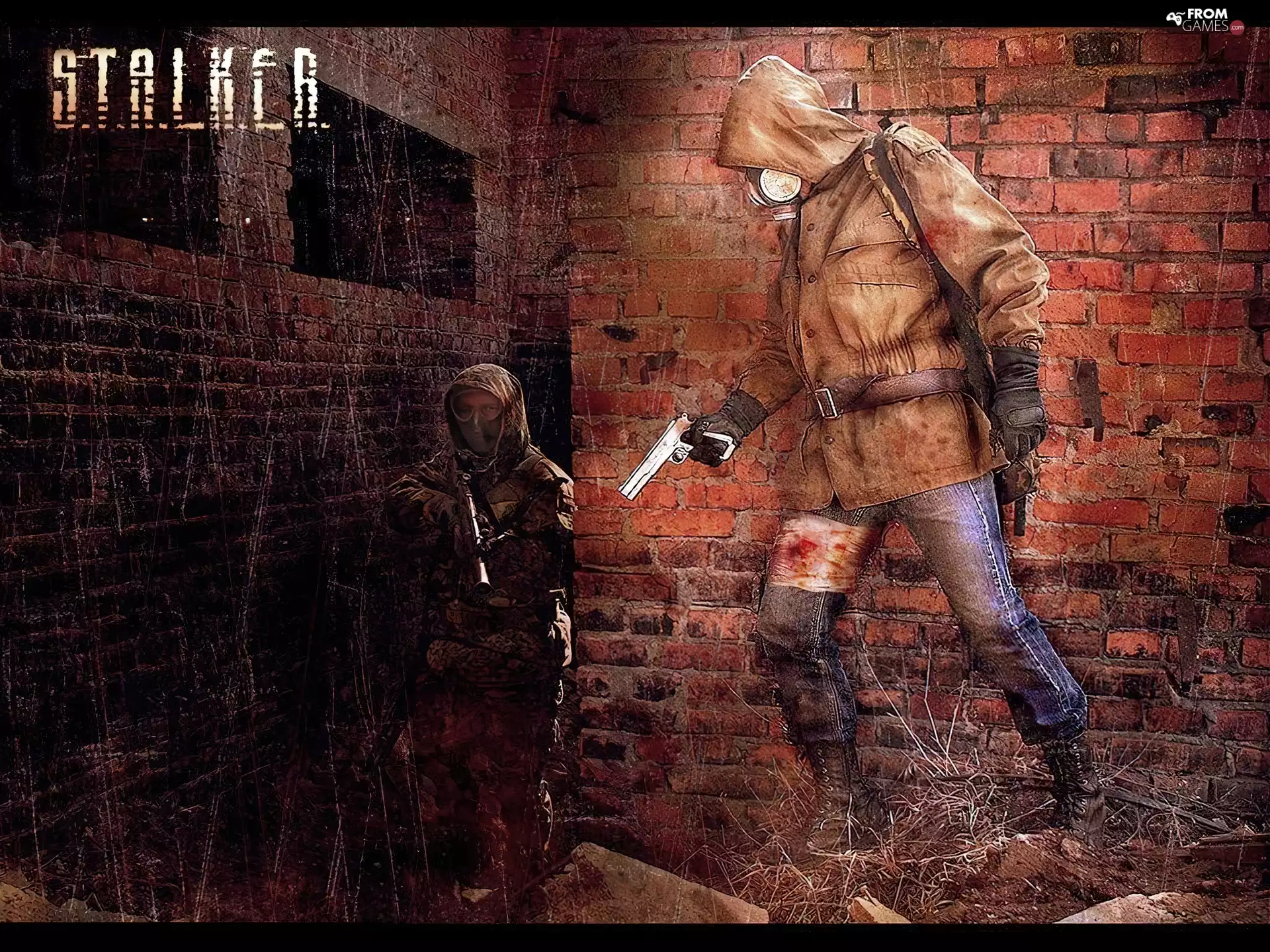 Gun, Stalker, wall