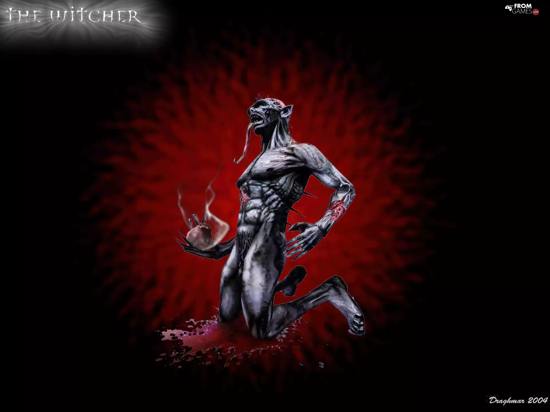 graphics, fantasy, monster, Heart, the witcher