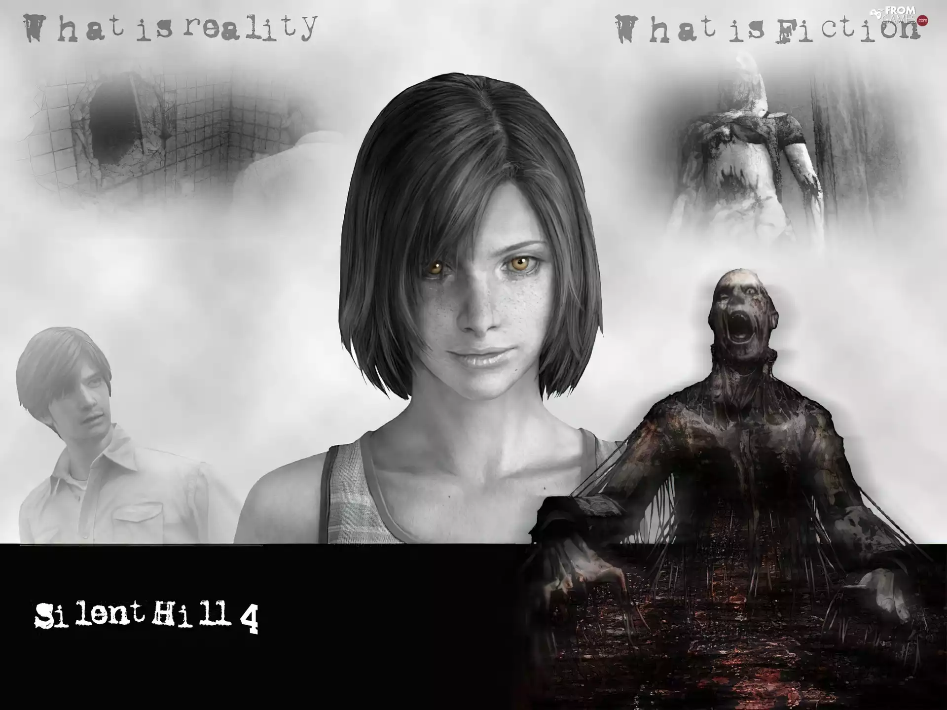 Women, monster, Silent Hill 4, a man