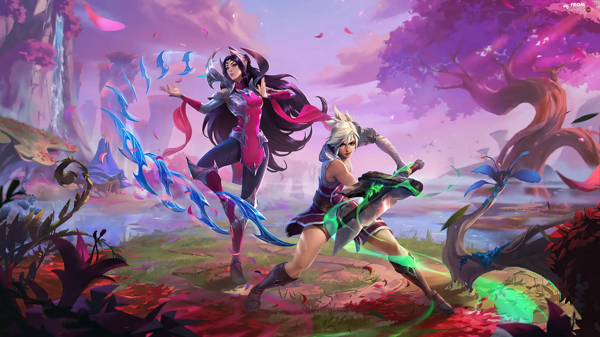 Irelia, League Of Legends, sword, Characters, game, Riven, Blades