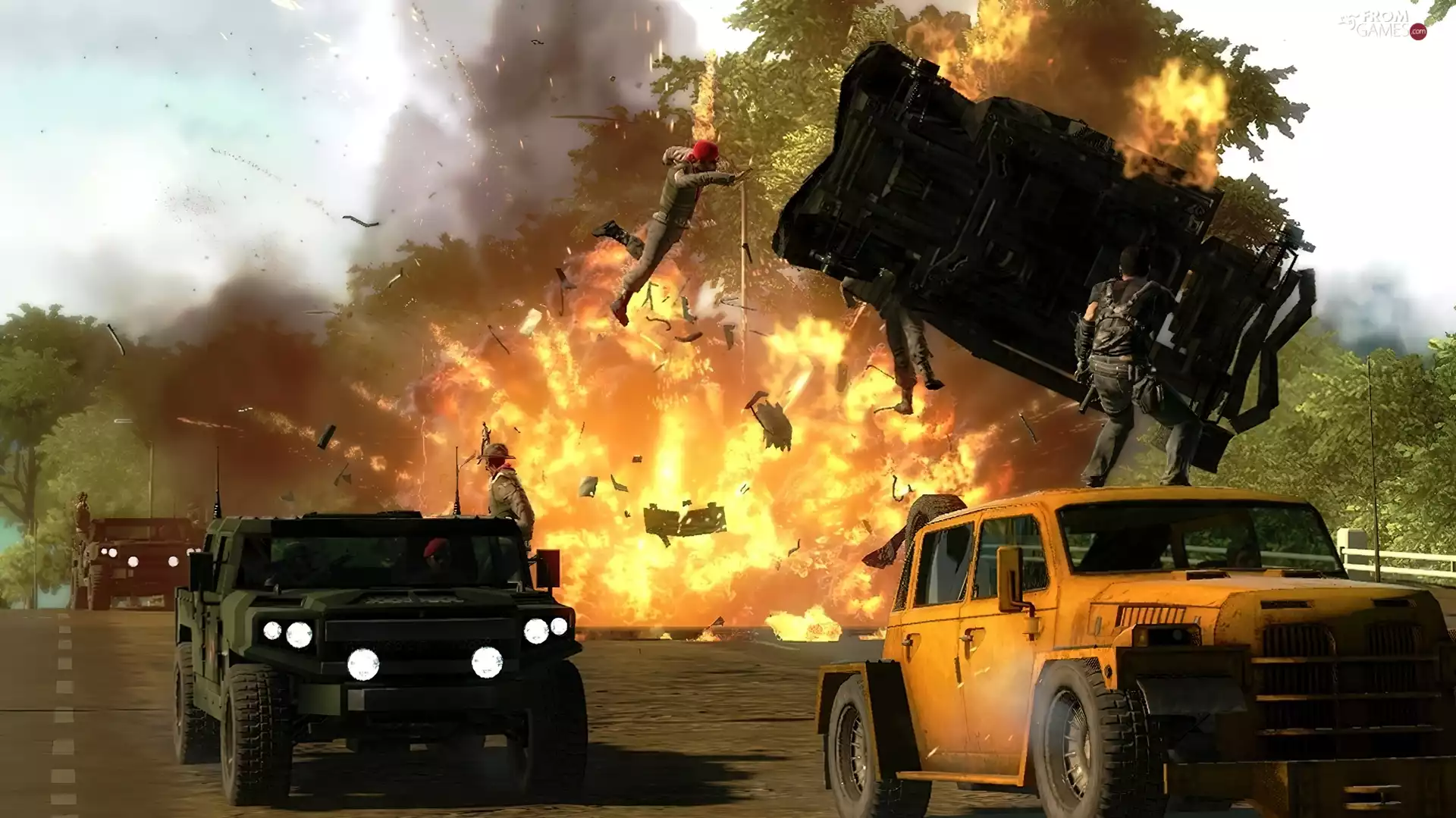 explosion, Just Cause 2, chase