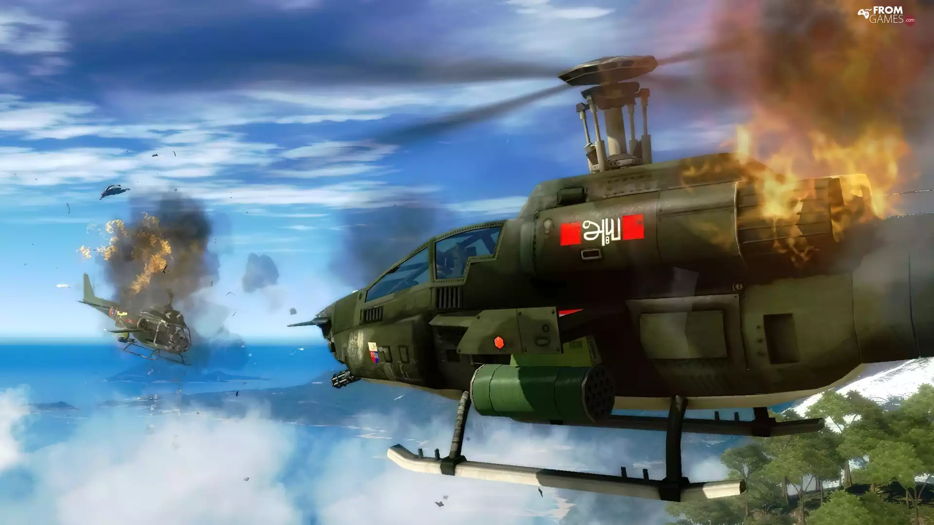 helicopters, Just Cause 1, Fight