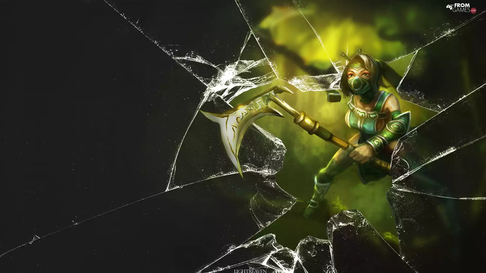 Of, Classic, Cracked, League, Akali, Legends, screen