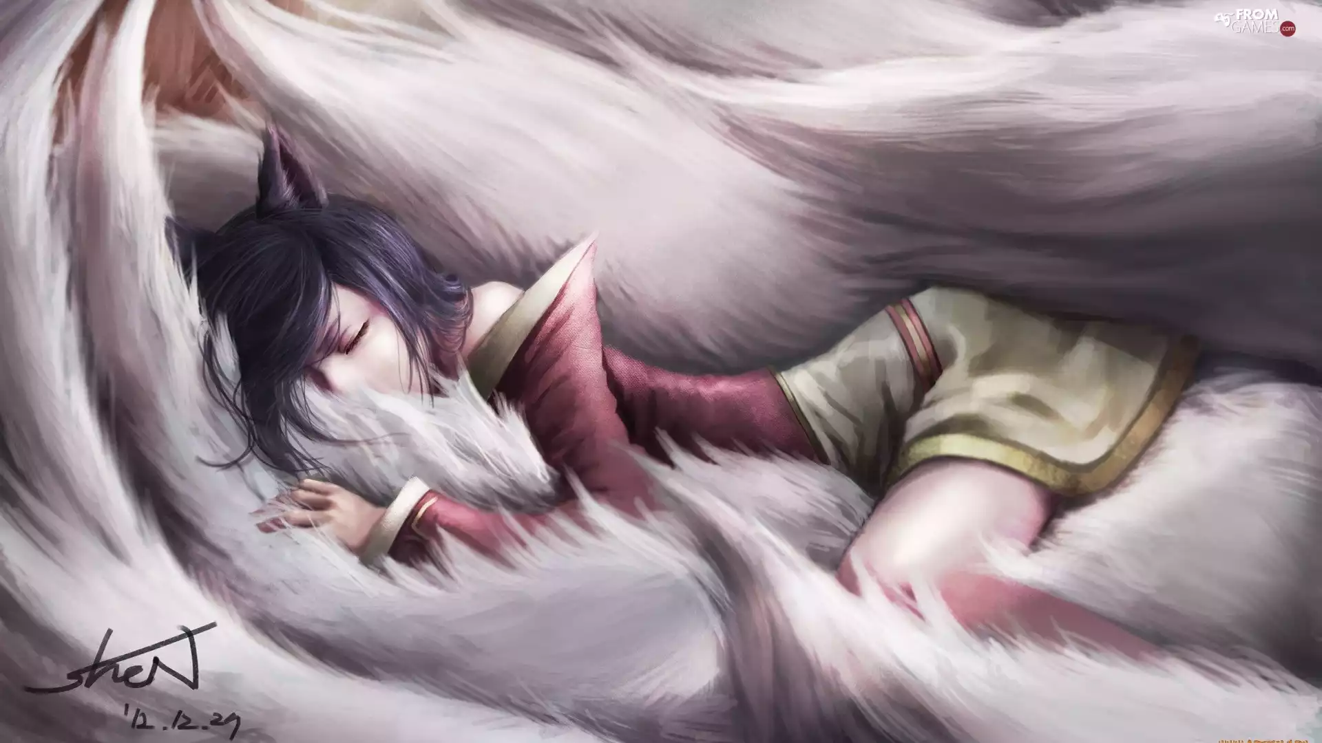 Ahri and tails, League Of Legends