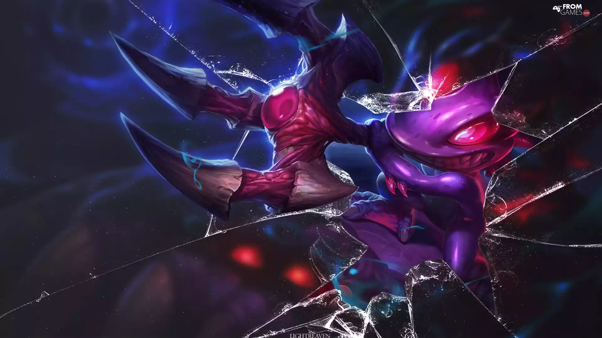 Cracked, screen, Void, League Of Legends, Fizz