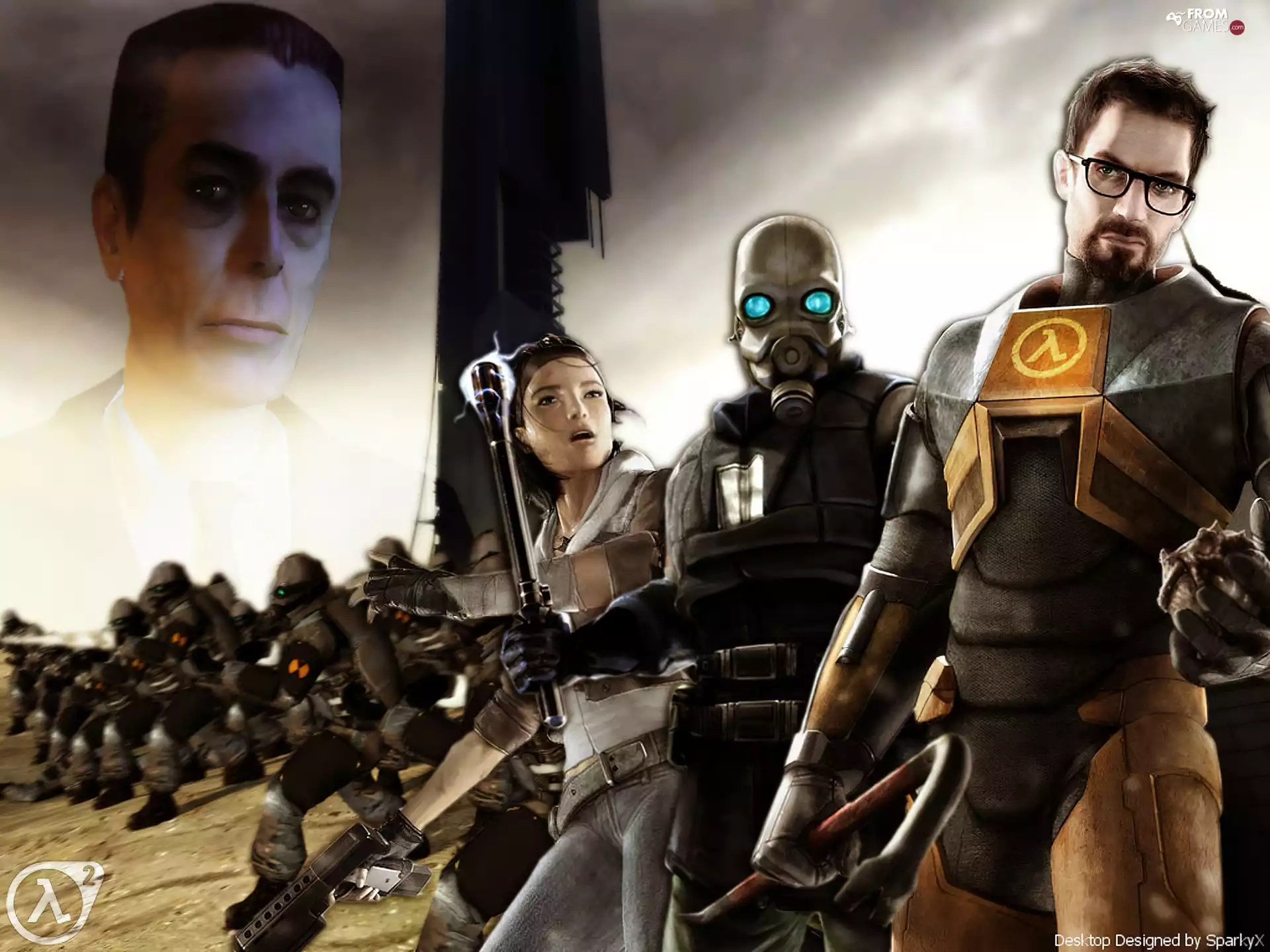 Half Life 2, logo, Weapons, Characters